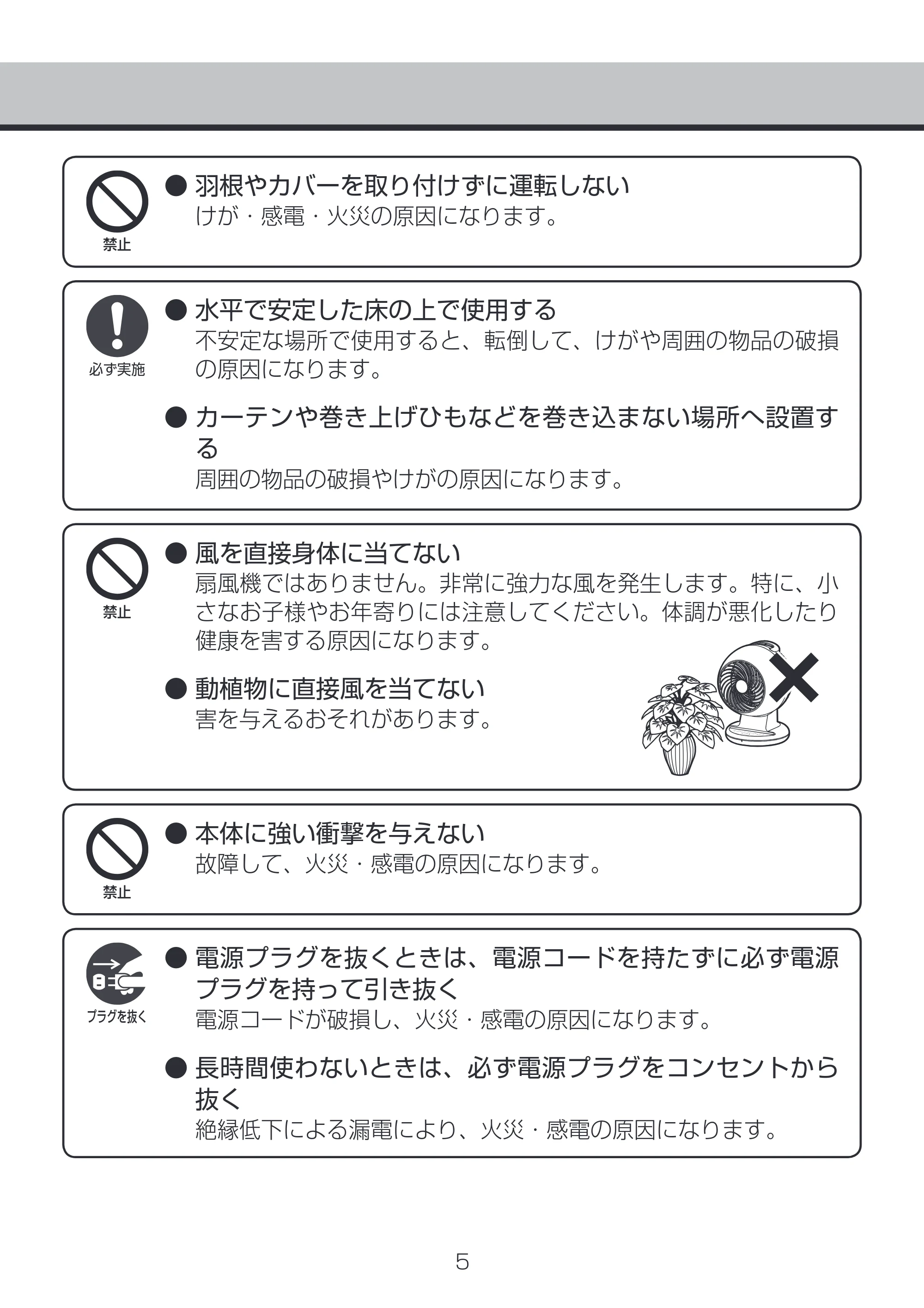 アイリスオーヤマ PCF-C15T 取扱説明書 — 原本ページ — 5ページ