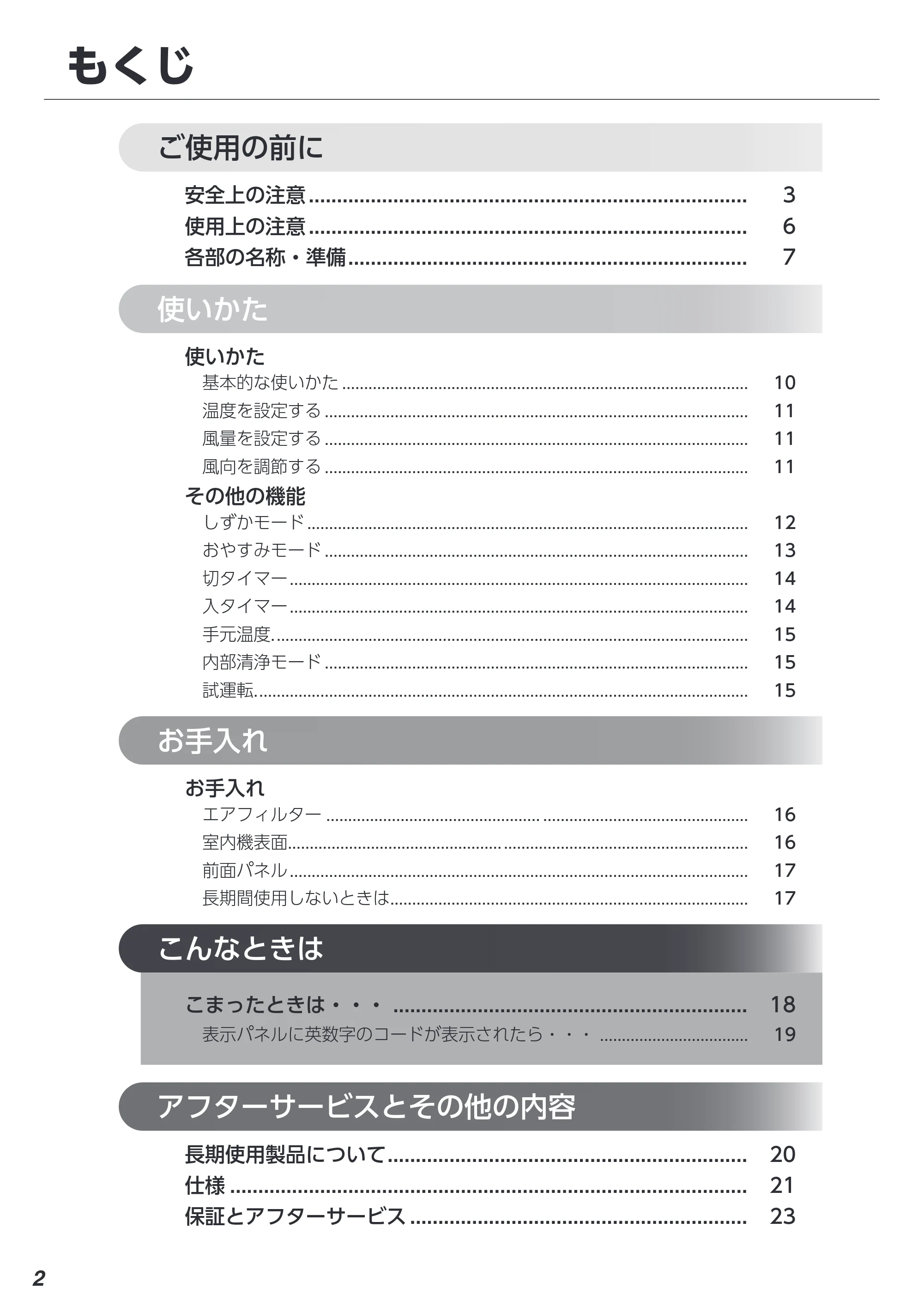 アイリスオーヤマ IKF-223G 取扱説明書 — 原本ページ — 2ページ