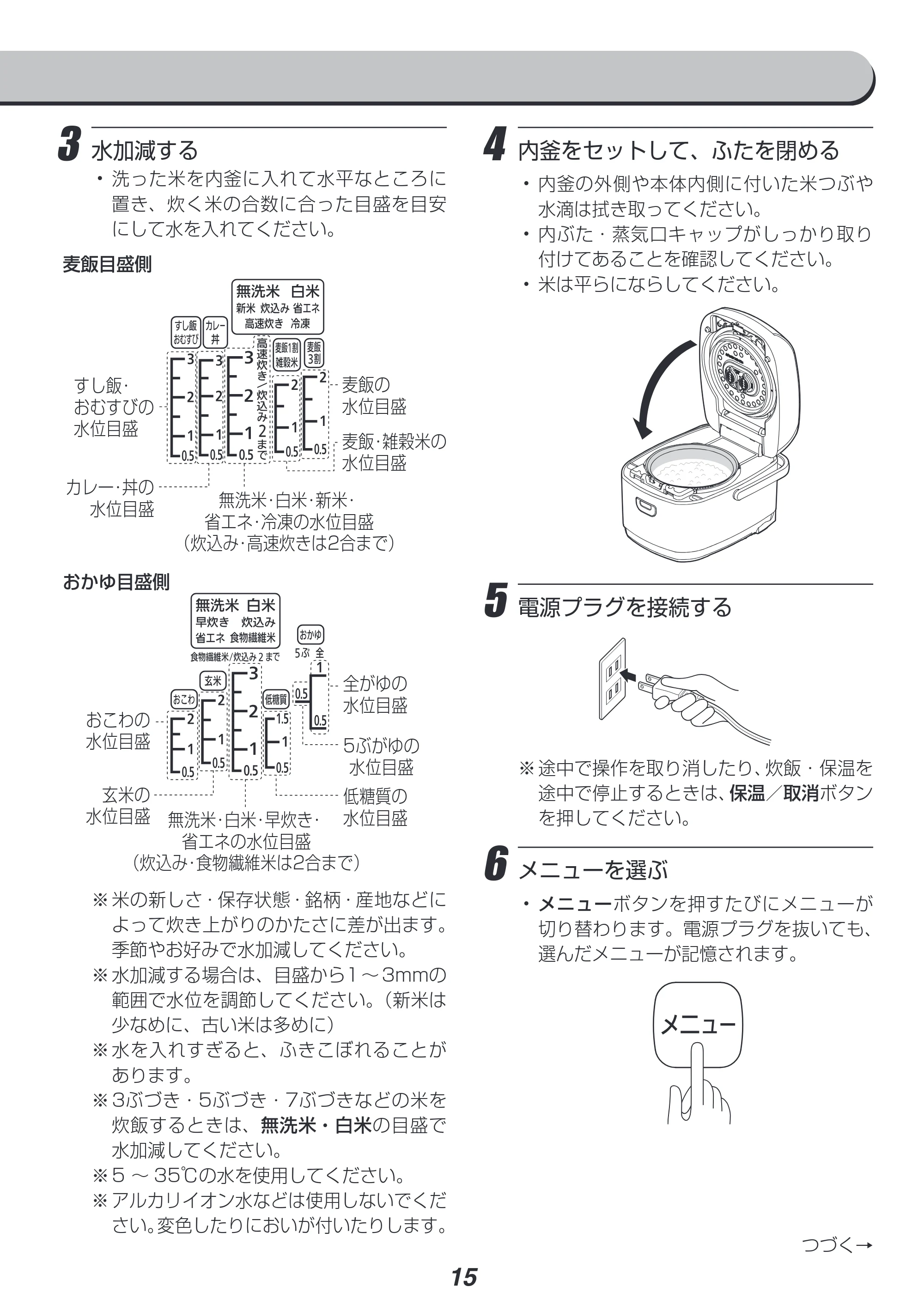 アイリスオーヤマ KRC-PD30 取扱説明書 — 原本ページ — 15ページ