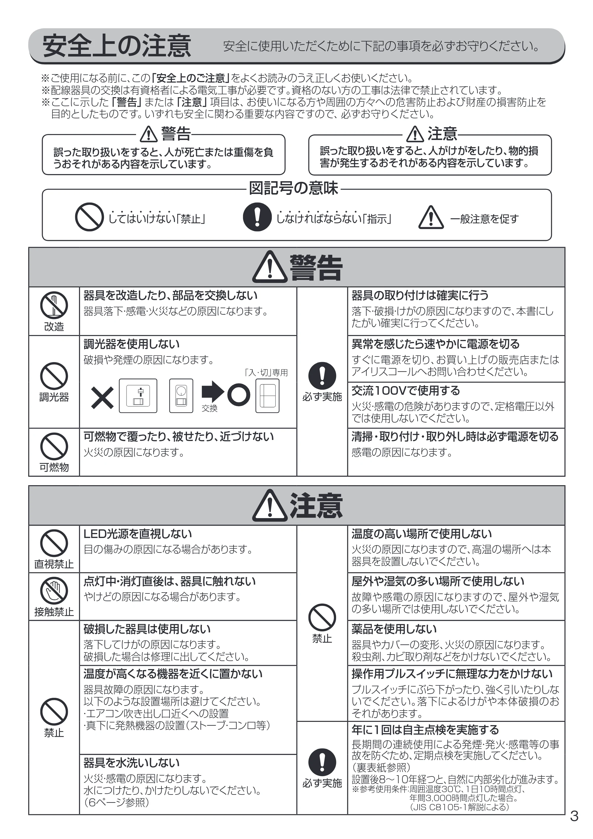 アイリスオーヤマ PLM8D-KJ 取扱説明書 — 原本ページ — 3ページ