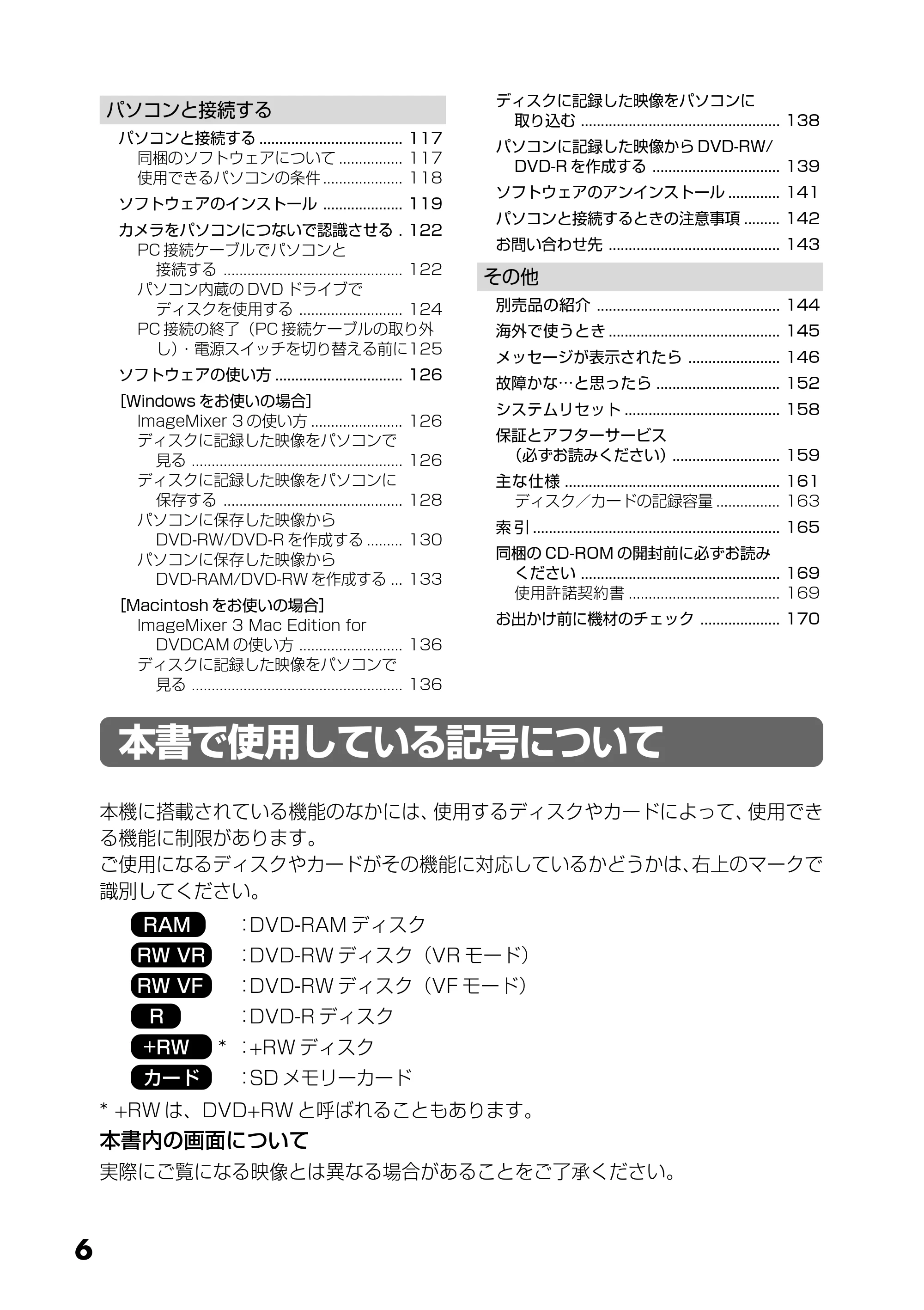 日立 DZ-GX5300 取扱説明書 — はじめに — 原本ページ — 6ページ