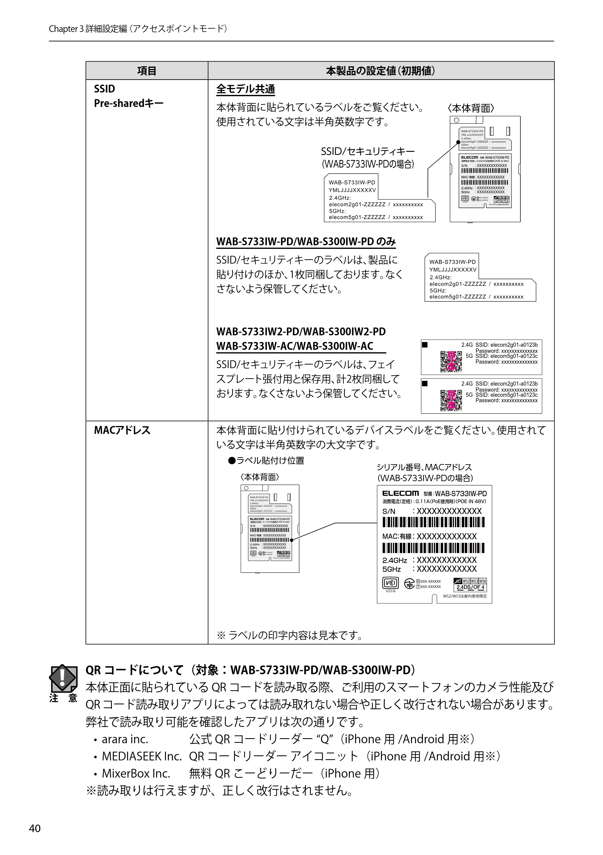 エレコム WAB-S300IW2-PD 2.ユーザーズマニュアル — 原本ページ — 40ページ