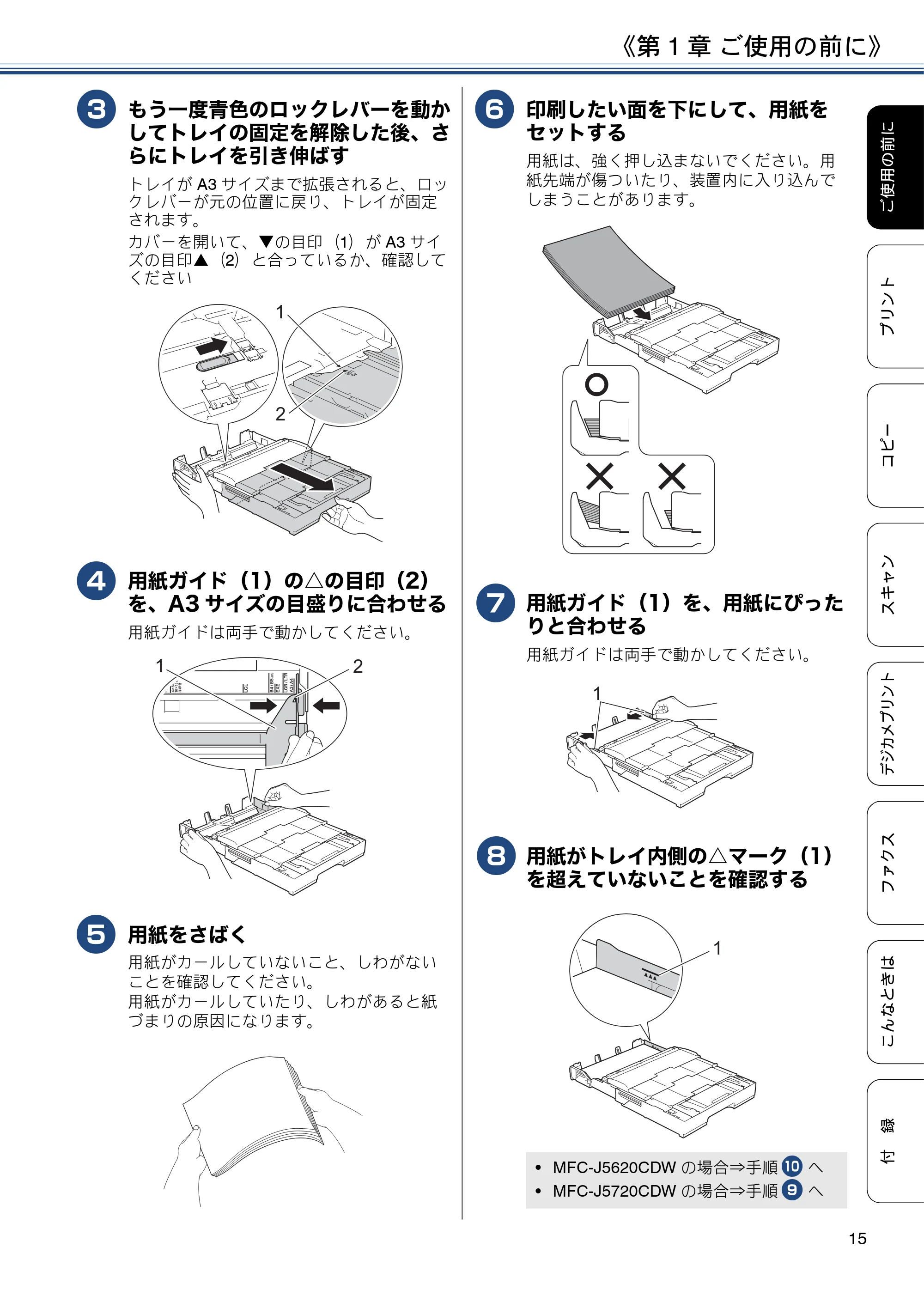 ブラザー MFC-J5620CDW / MFC-J5720CDW ユーザーズガイド ~基本編~ — 原本ページ — 15ページ