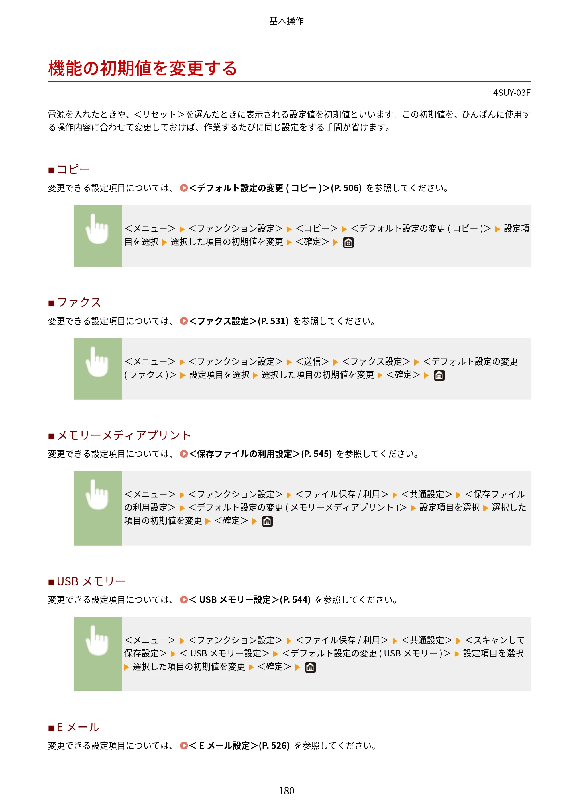 キヤノン MF447dw ユーザーズガイド 2026年6月25日更新（PDF：7.19MB） — 機能の初期値を変更する — 原本ページ — 188ページ
