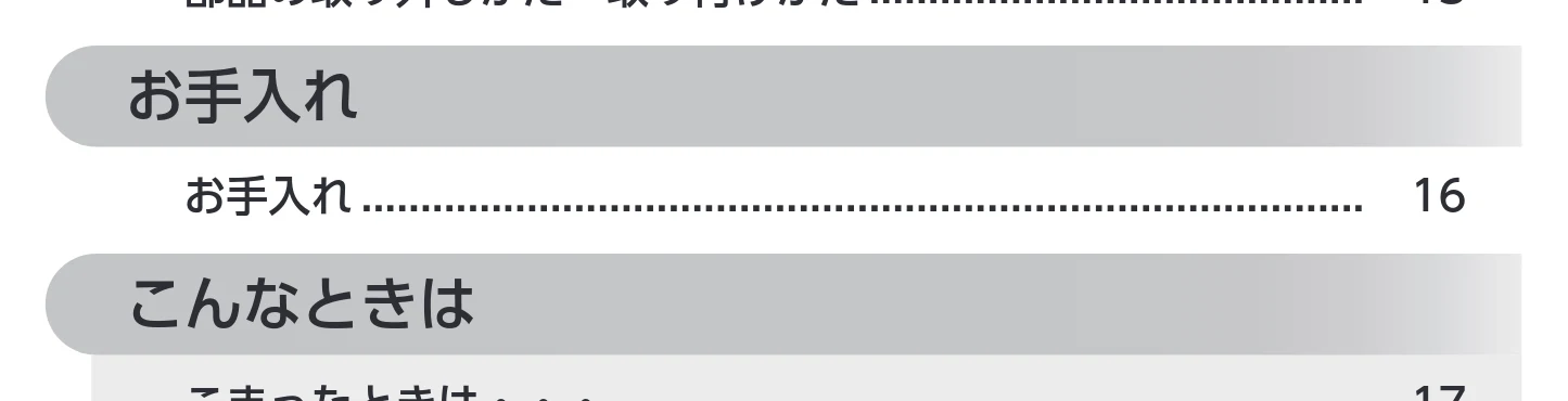 アイリスオーヤマ IRSN-15B-CW 取扱説明書 — もくじ — 図版 2-3 — 2ページ