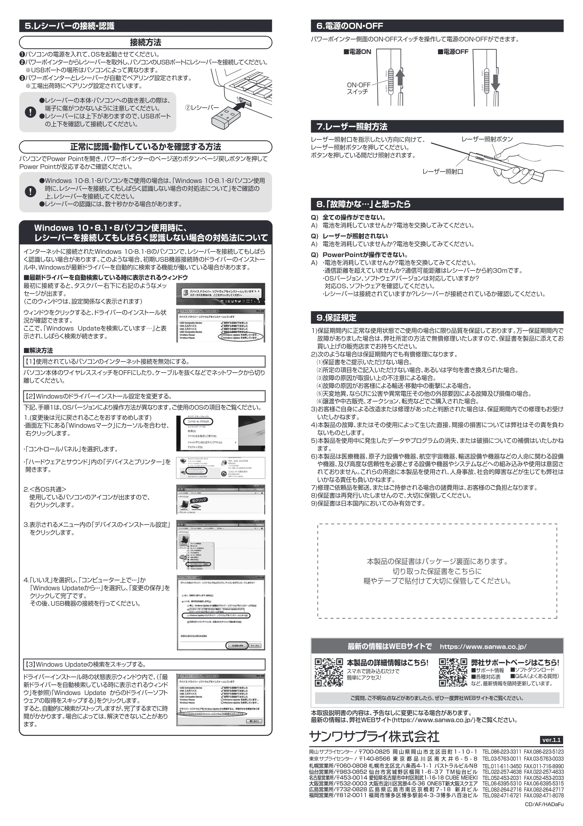 サンワサプライ LP-RF115GM 取扱説明書 — 原本ページ — 2ページ