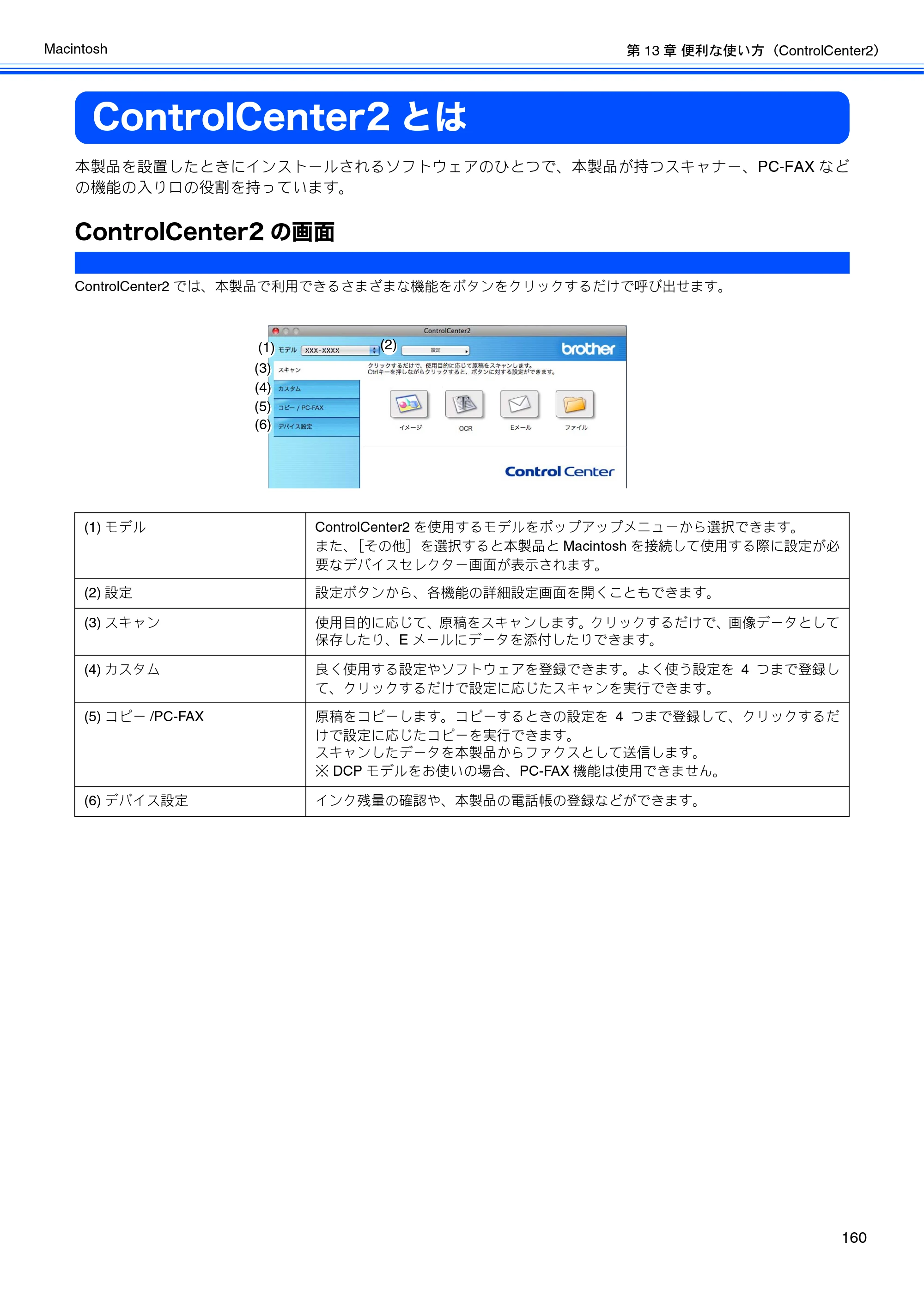 ブラザー DCP-J525N / DCP-J725N / DCP-J925N ユーザーズガイド ～パソコン活用編～ — ControlCenter2とは — 原本ページ — 161ページ