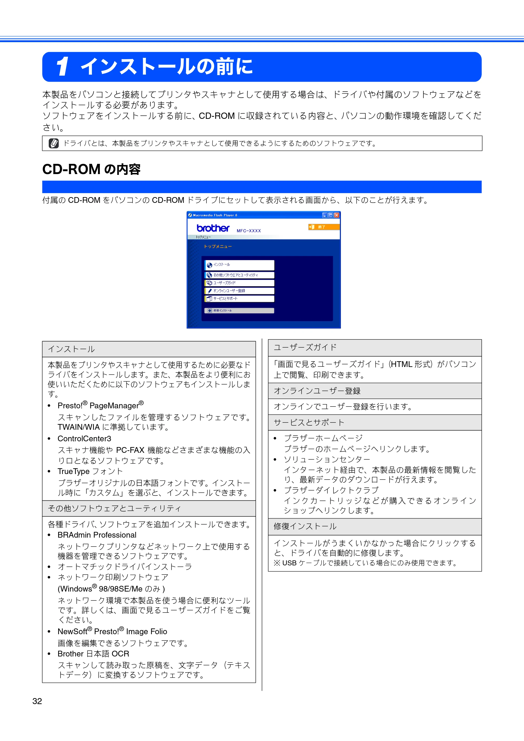 ブラザー MFC-850CDN / MFC-850CDWN / MFC-860CDN かんたん設置ガイド — インストールの前に — 原本ページ — 34ページ