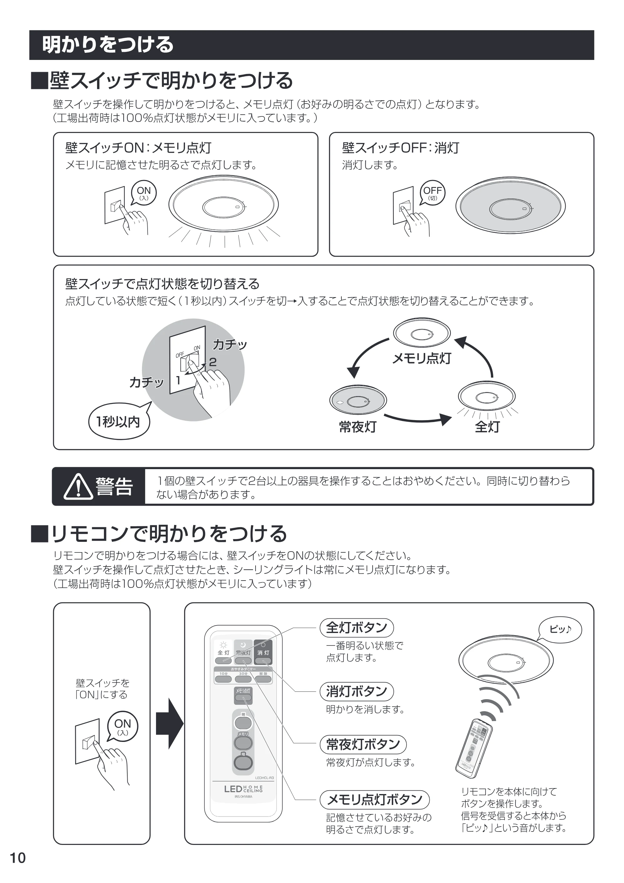 アイリスオーヤマ CL8N-U1 取扱説明書 — 原本ページ — 10ページ