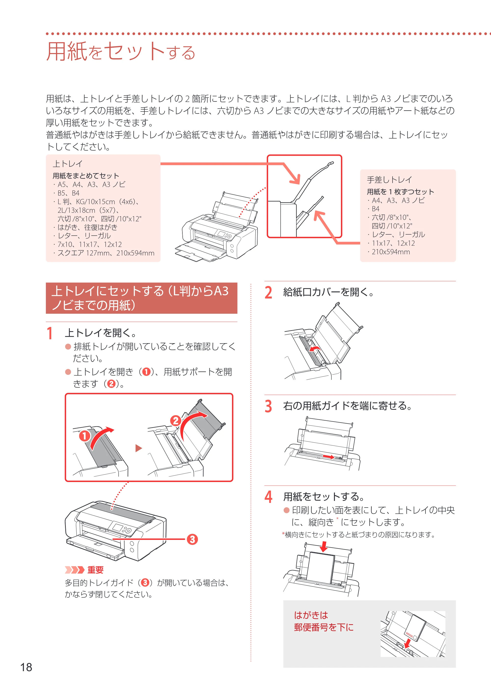 キヤノン PIXUS PRO-S1 PRO-S1 設置・基本操作マニュアル 2026年4月30日掲載（PDF：5.8MB） — 用紙をセットする — 原本ページ — 20ページ