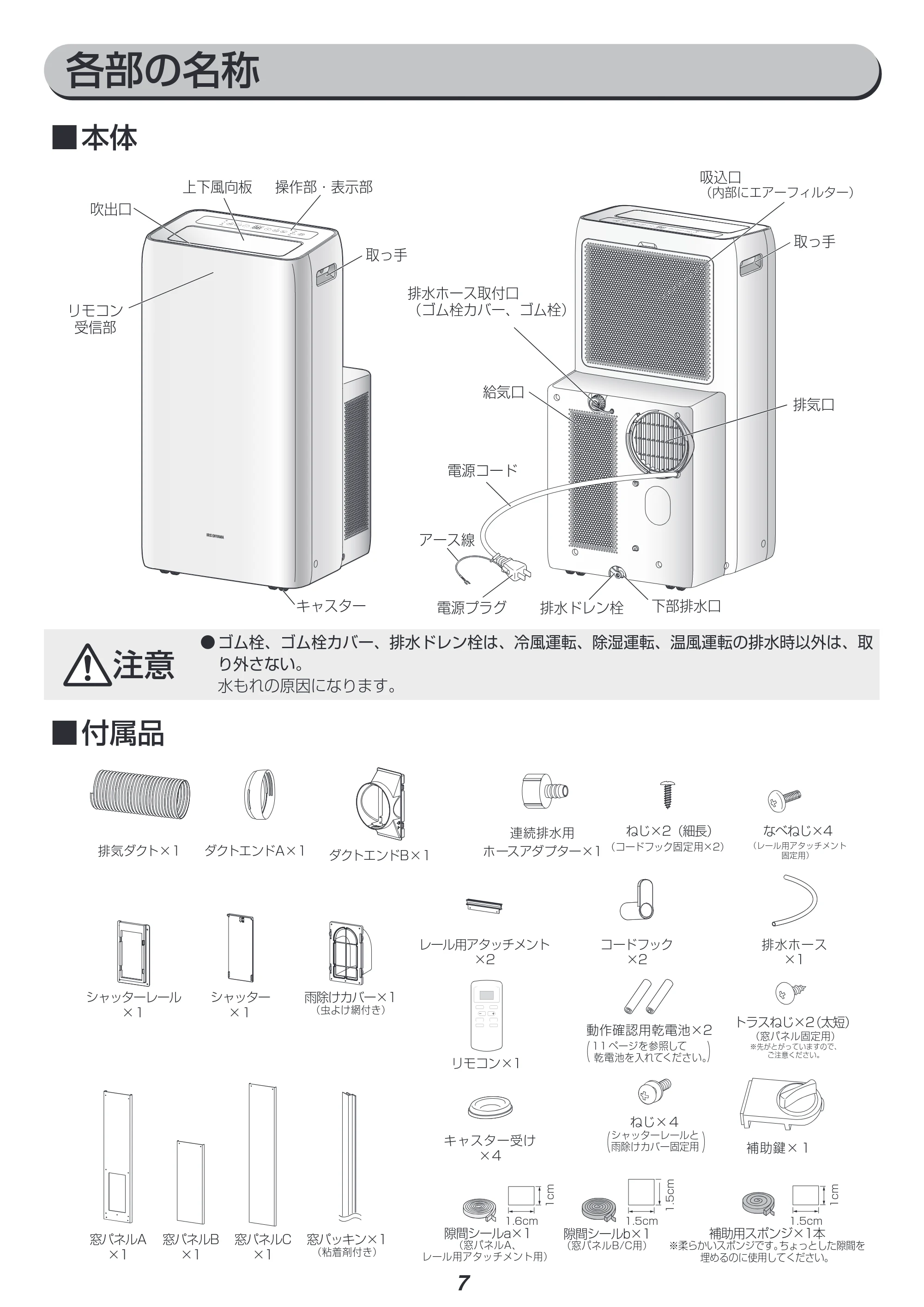 アイリスオーヤマ IPA-2821GH 取扱説明書 — 原本ページ — 7ページ