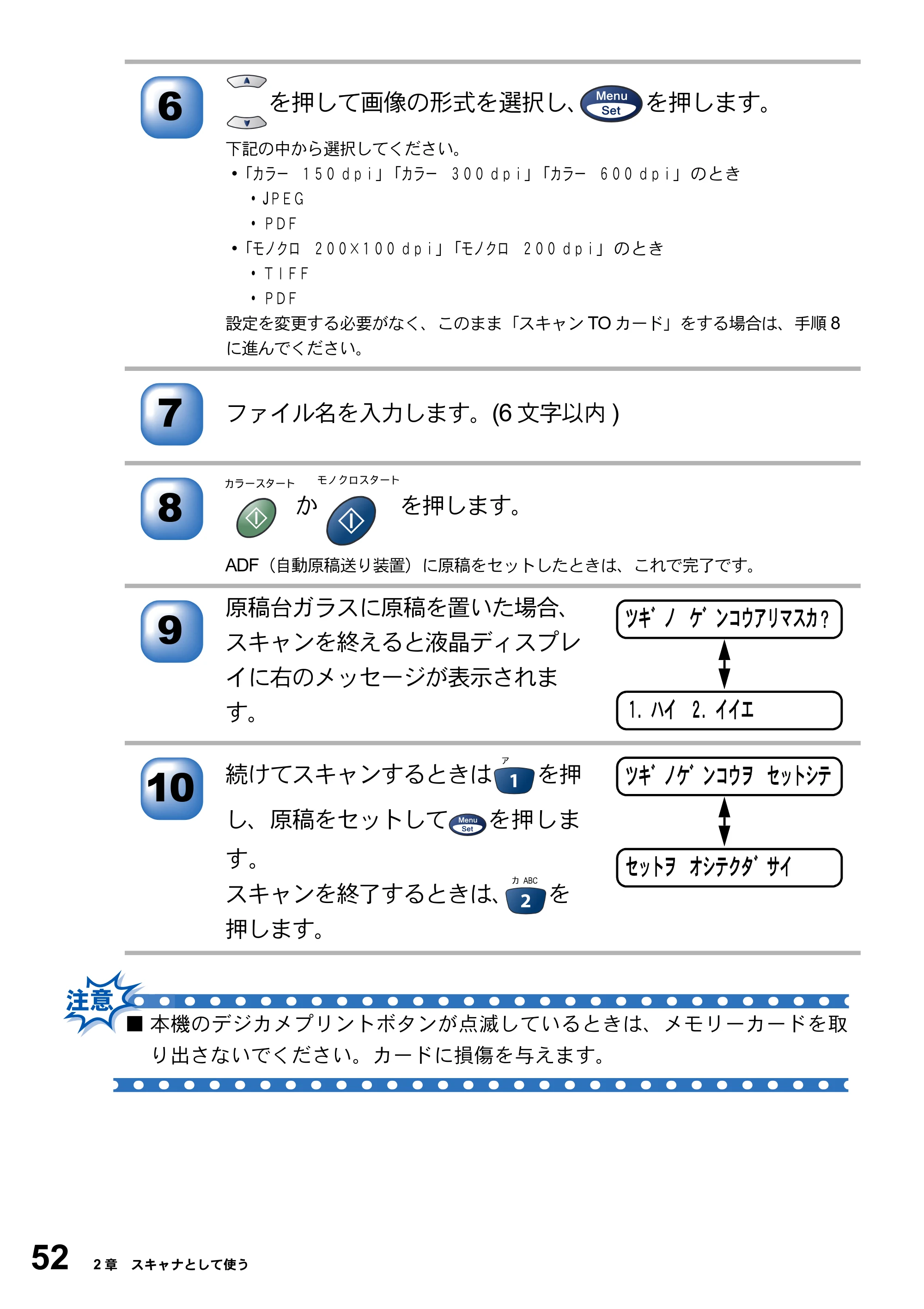 ブラザー MFC-3420J / MFC-3820JN ユーザーズガイド ～パソコン活用編～ — 原本ページ — 52ページ