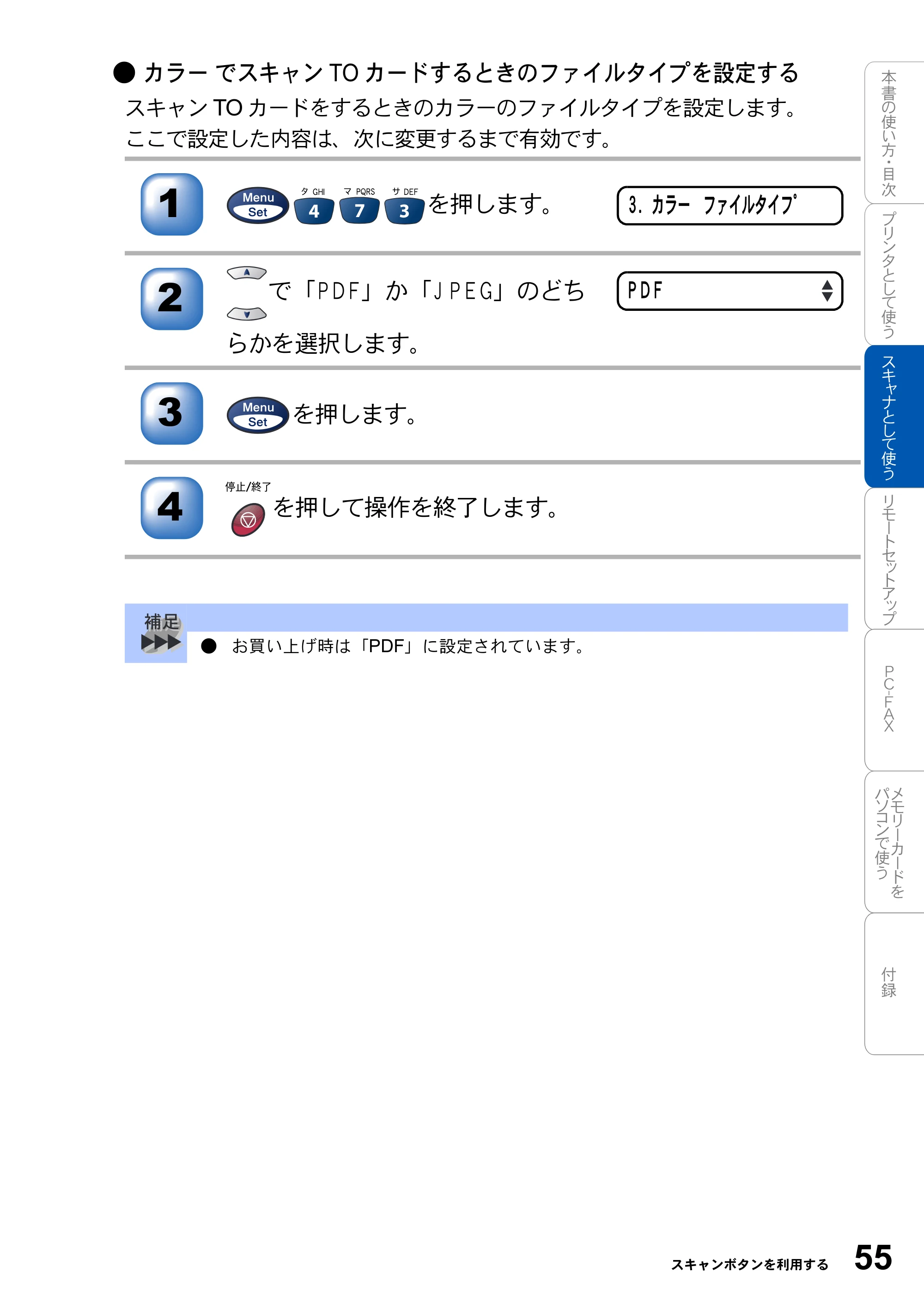 ブラザー MFC-3420J / MFC-3820JN ユーザーズガイド ～パソコン活用編～ — 原本ページ — 55ページ