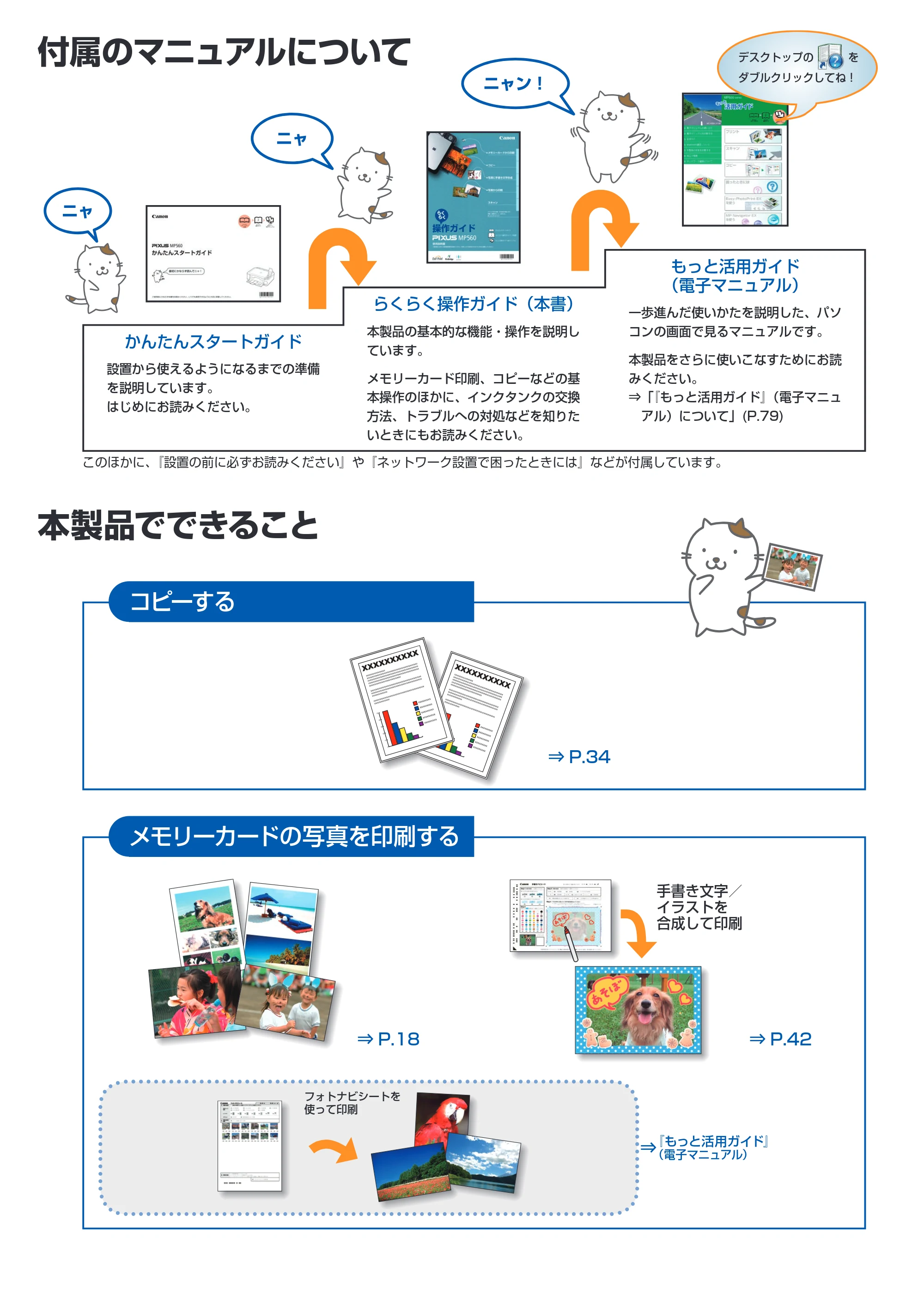 キヤノン PIXUS MP560 らくらく操作ガイド (PDF形式/25.74Mバイト) — 原本ページ — 2ページ