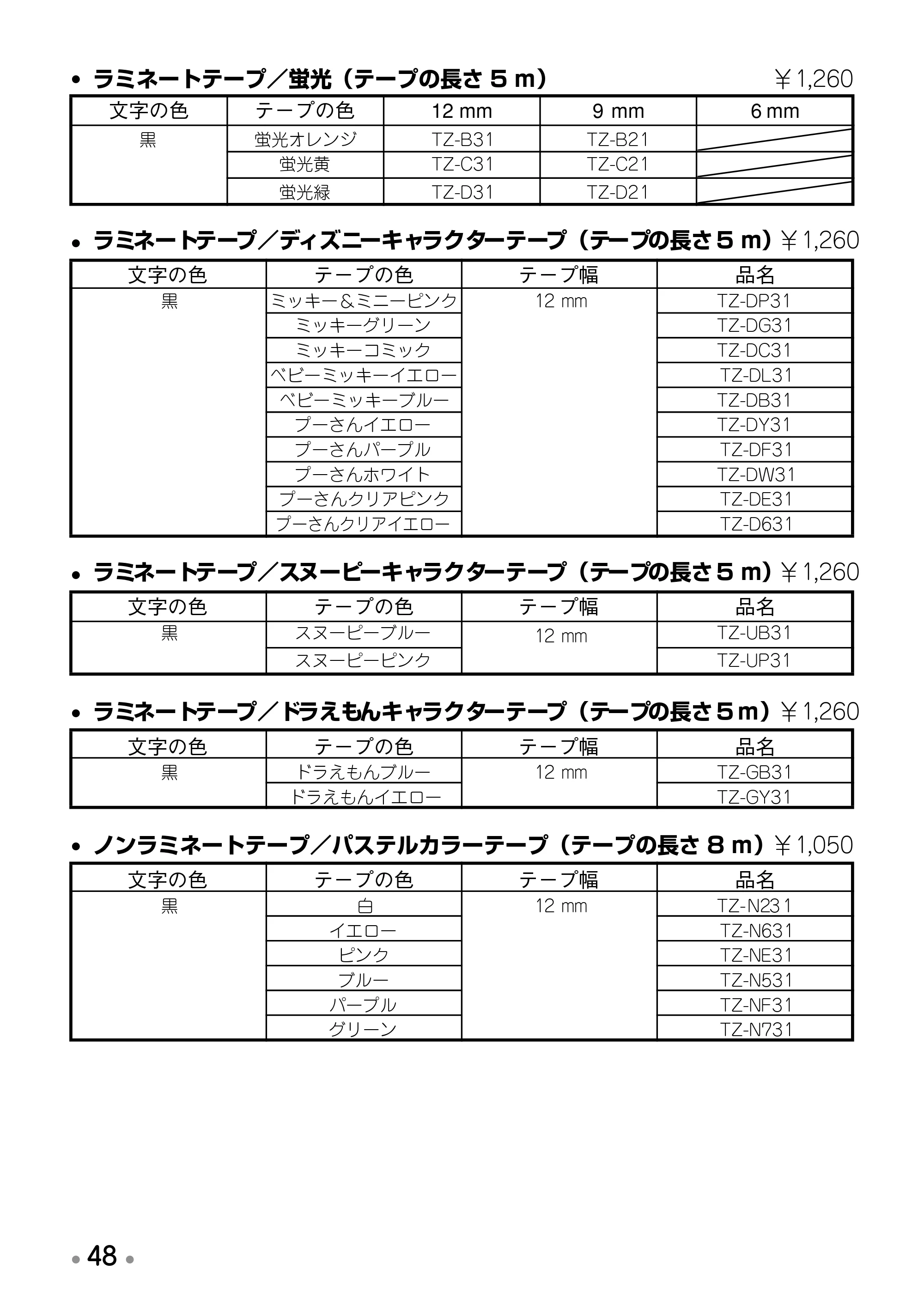 ブラザー PT-170 取扱説明書 ミッキー版（ブラック） — 原本ページ — 50ページ