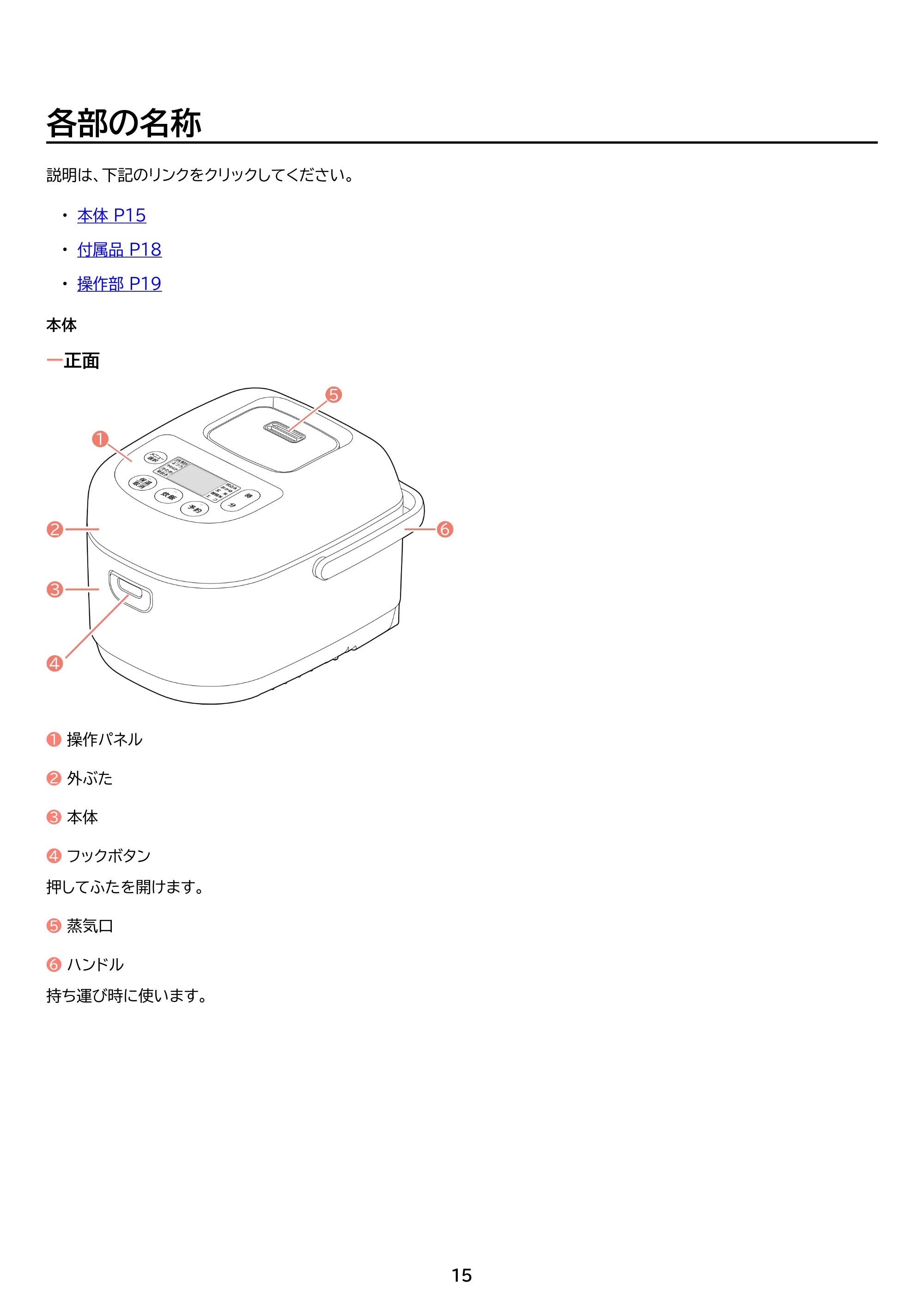 アイリスオーヤマ RC-IKB30 取扱説明書 — 原本ページ — 15ページ