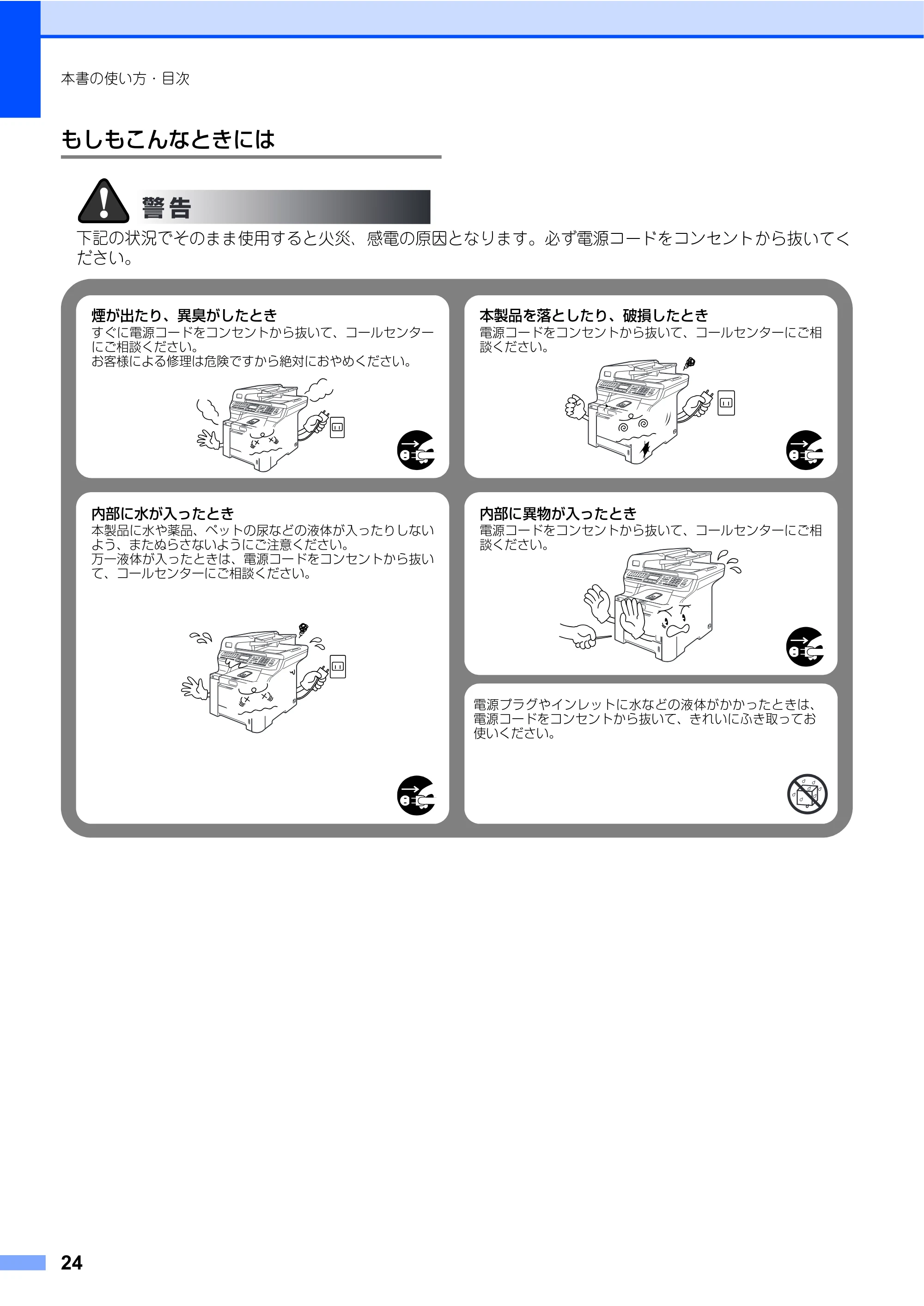 ブラザー MFC-9640CW / MFC-9840CDW 取扱説明書(本体) — 原本ページ — 24ページ