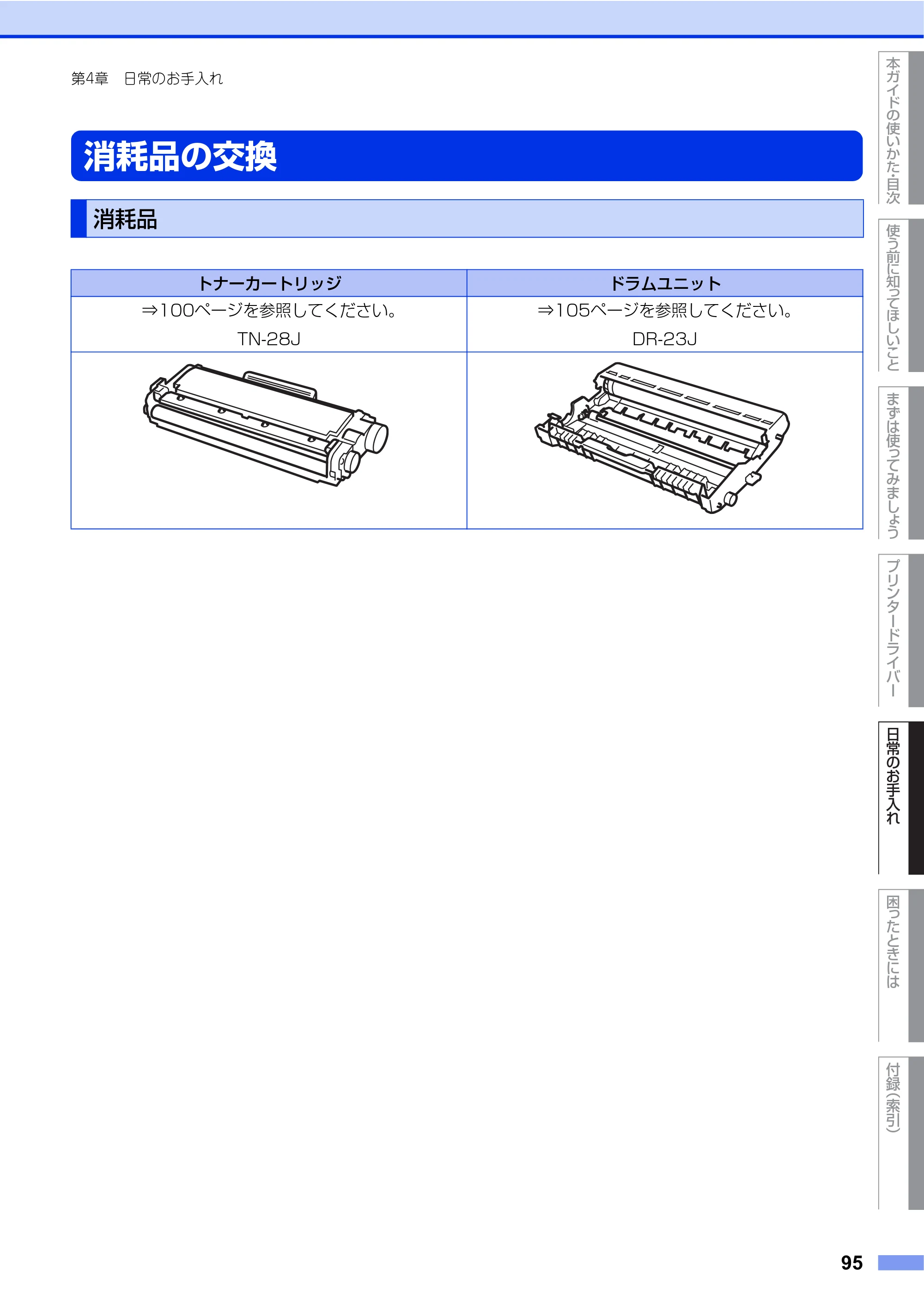 ブラザー HL-L2360DN / HL-L2365DW ユーザーズガイド — 消耗品の交換 — 原本ページ — 95ページ