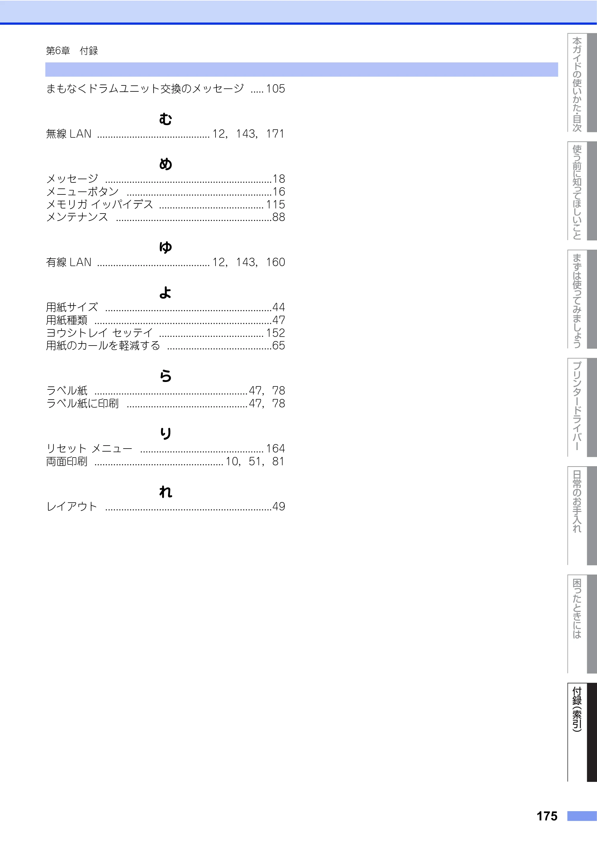 ブラザー HL-L2360DN / HL-L2365DW ユーザーズガイド — 原本ページ — 175ページ