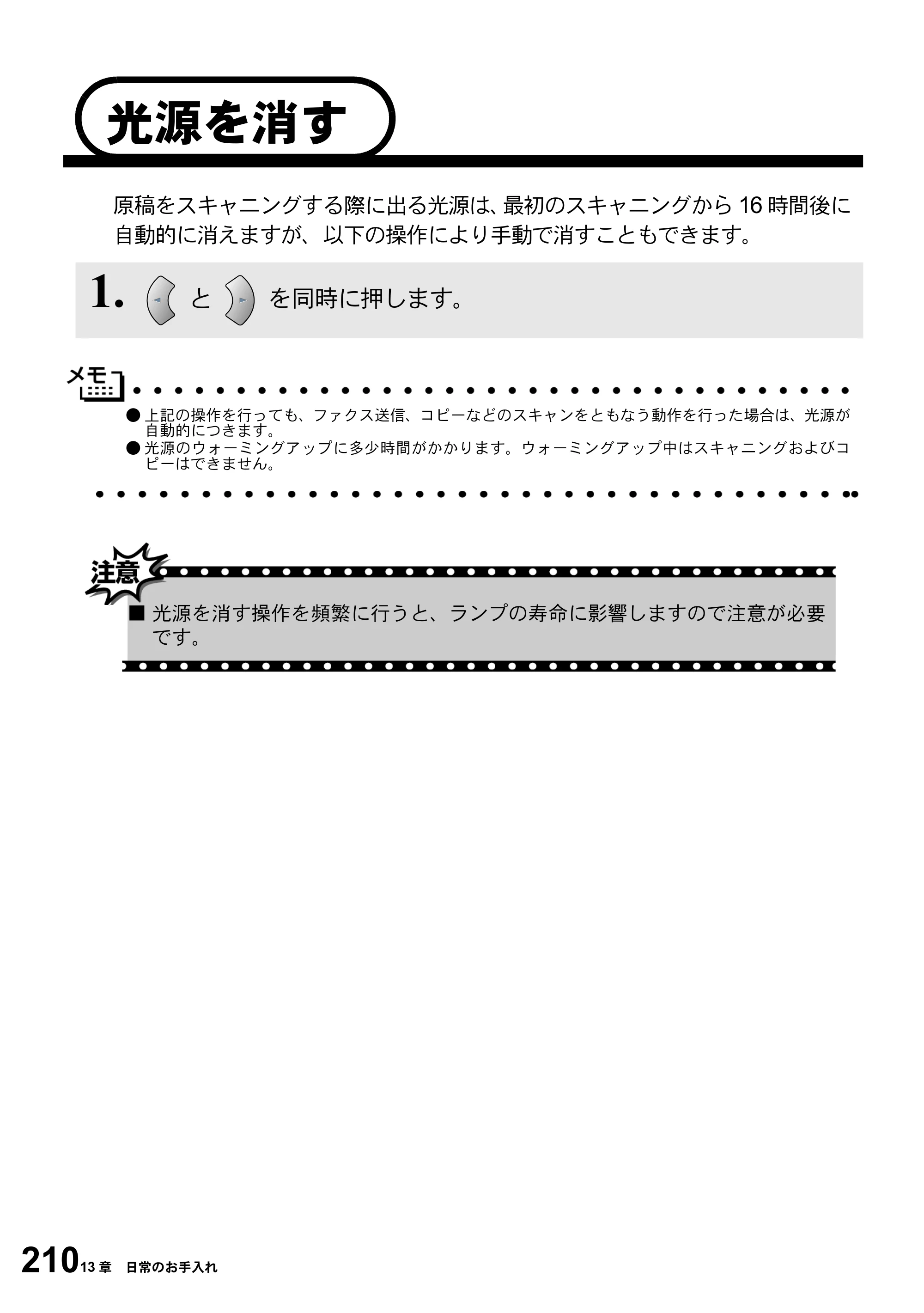ブラザー MFC-5100J 取扱説明書（本体） — 光源を消す — 原本ページ — 224ページ
