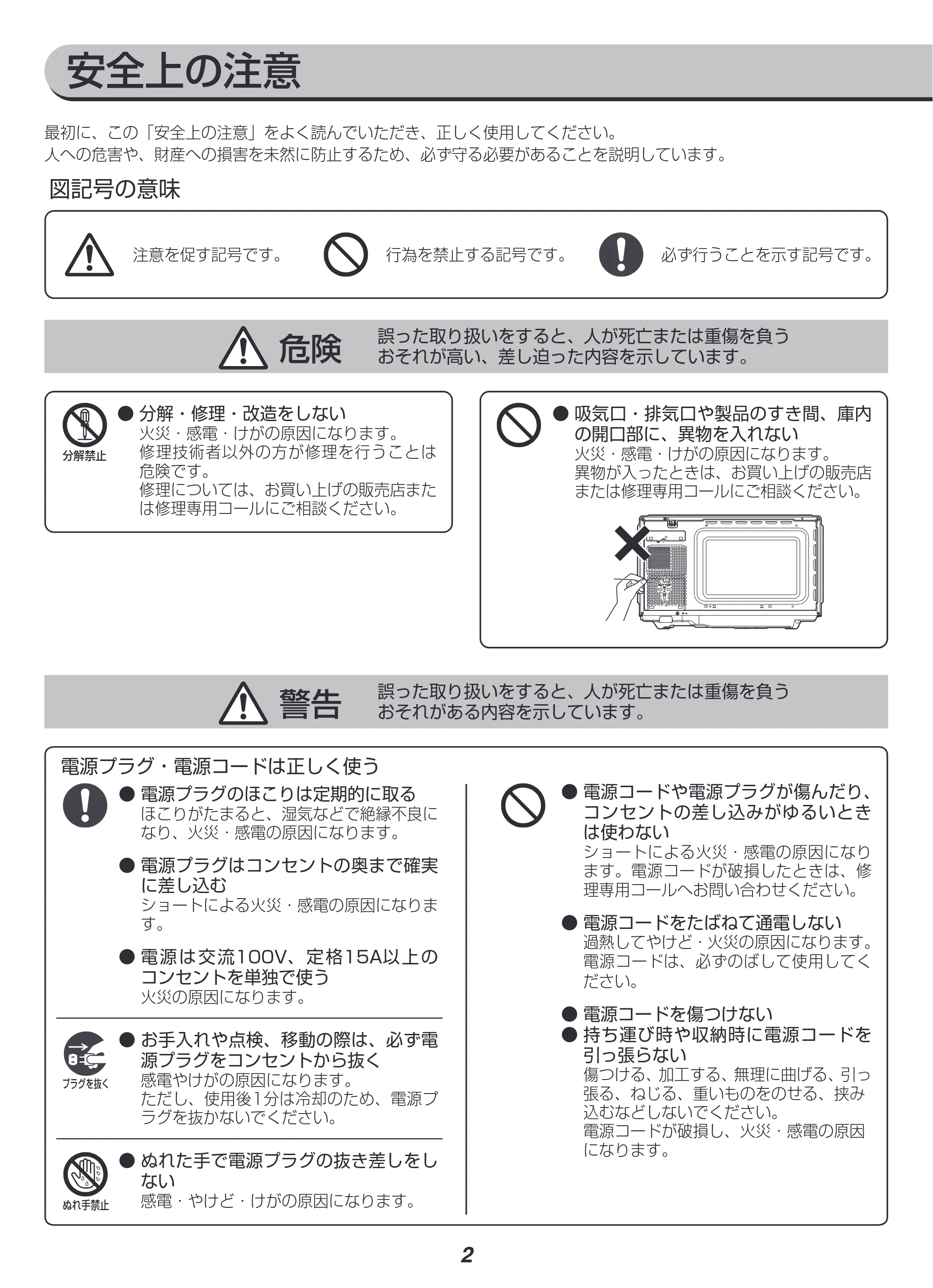 アイリスオーヤマ IMB-F2201 取扱説明書 — 原本ページ — 2ページ
