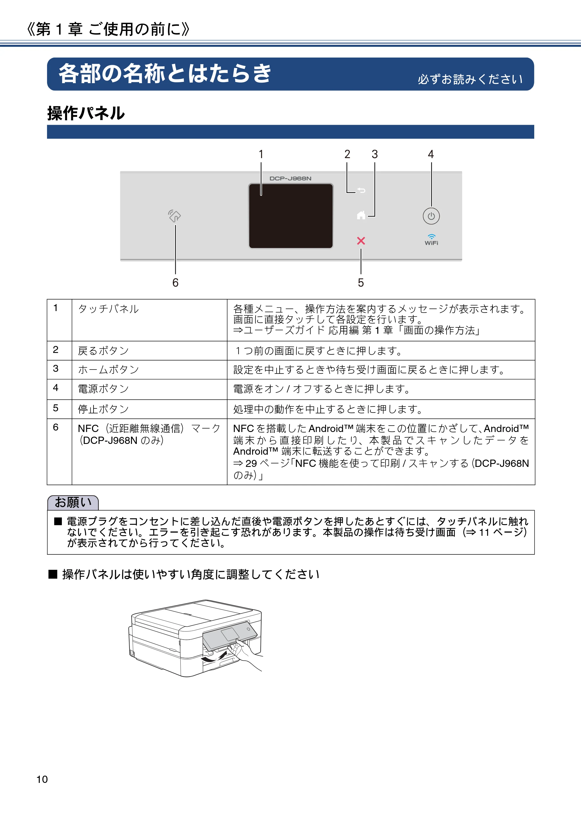 ブラザー DCP-J567N / DCP-J767N / DCP-J968N-B/W ユーザーズガイド ~基本編~ — 第1章 ご使用の前に — 原本ページ — 10ページ