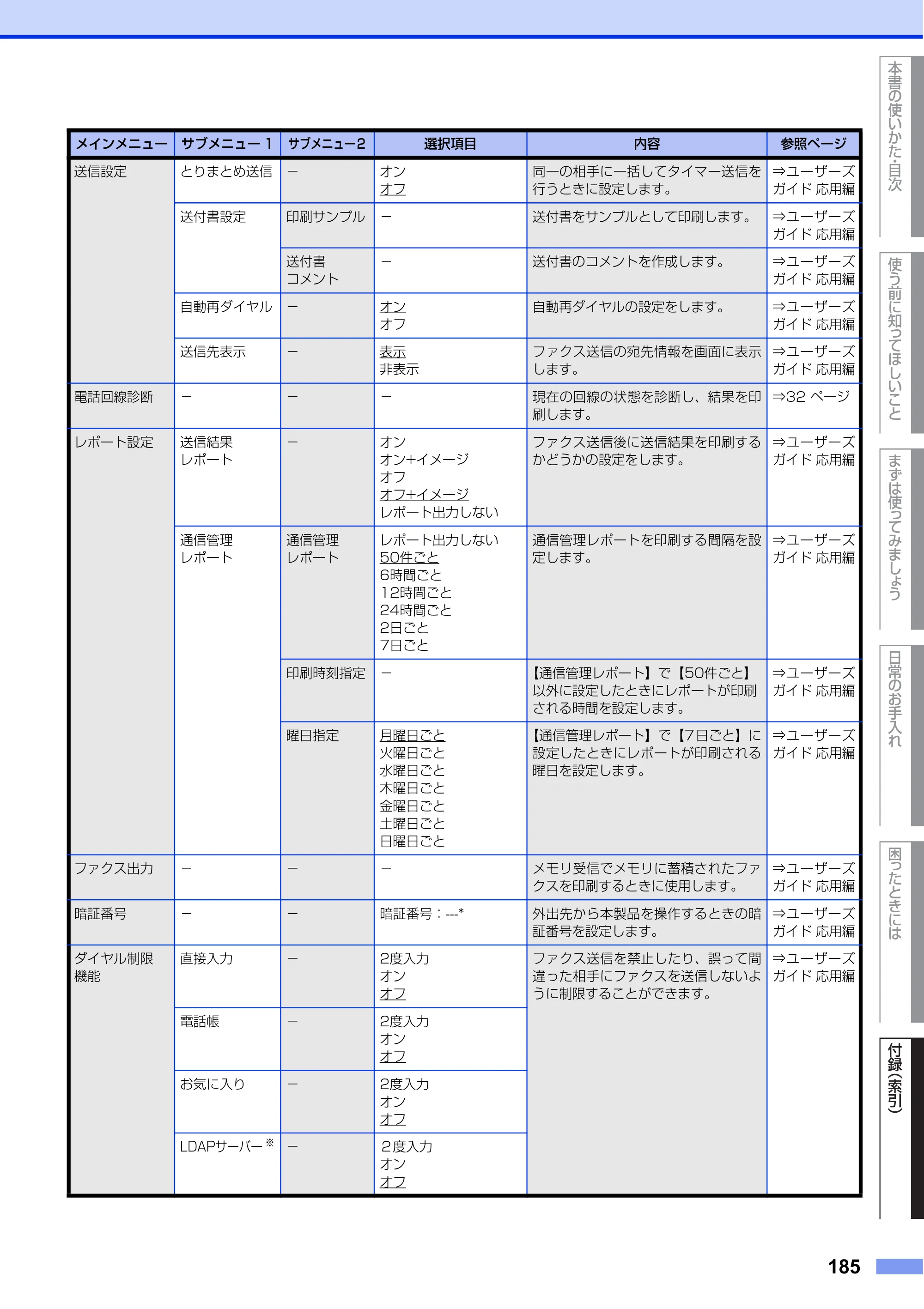 ブラザー MFC-L8650CDW / MFC-L9550CDW ユーザーズガイド ～基本編～ — 原本ページ — 185ページ