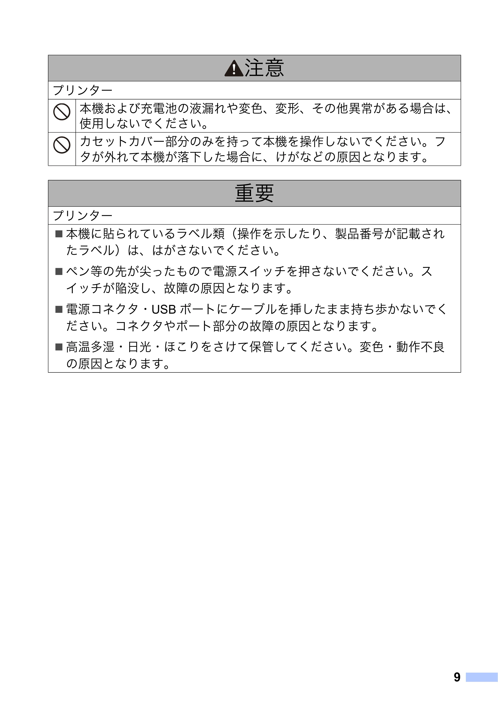 ブラザー MW-270 / MW-170 安全にお使いいただくために — 原本ページ — 10ページ