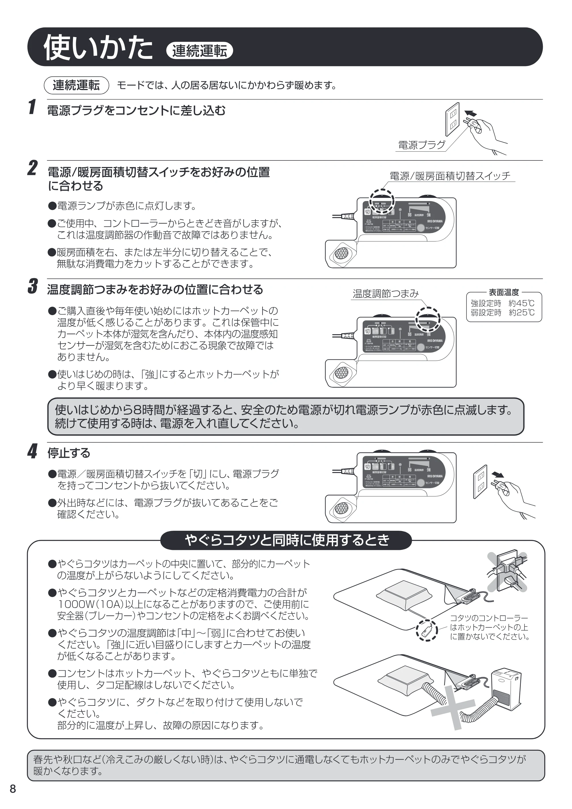 アイリスオーヤマ JSHC-2H 取扱説明書 — 原本ページ — 8ページ