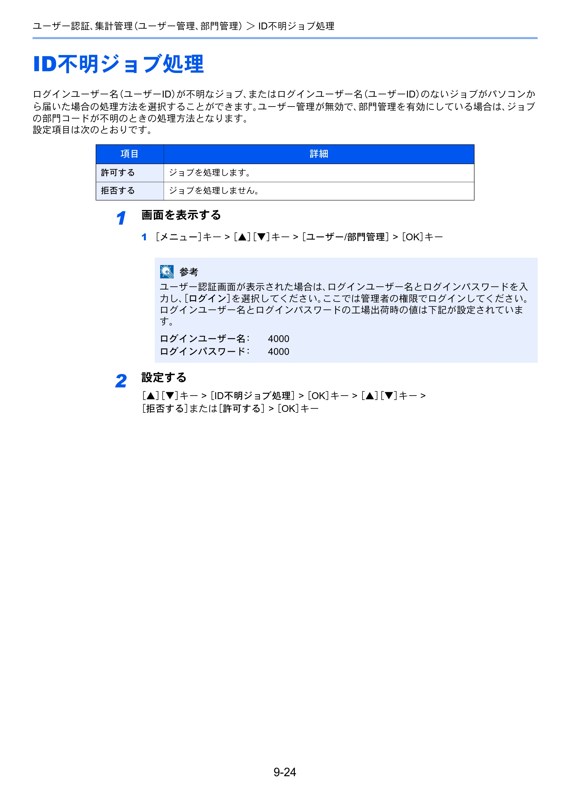 京セラ ECOSYS P7040cdn ECOSYS P7040cdn 使用説明書 — ID不明ジョブ処理 — 原本ページ — 185ページ