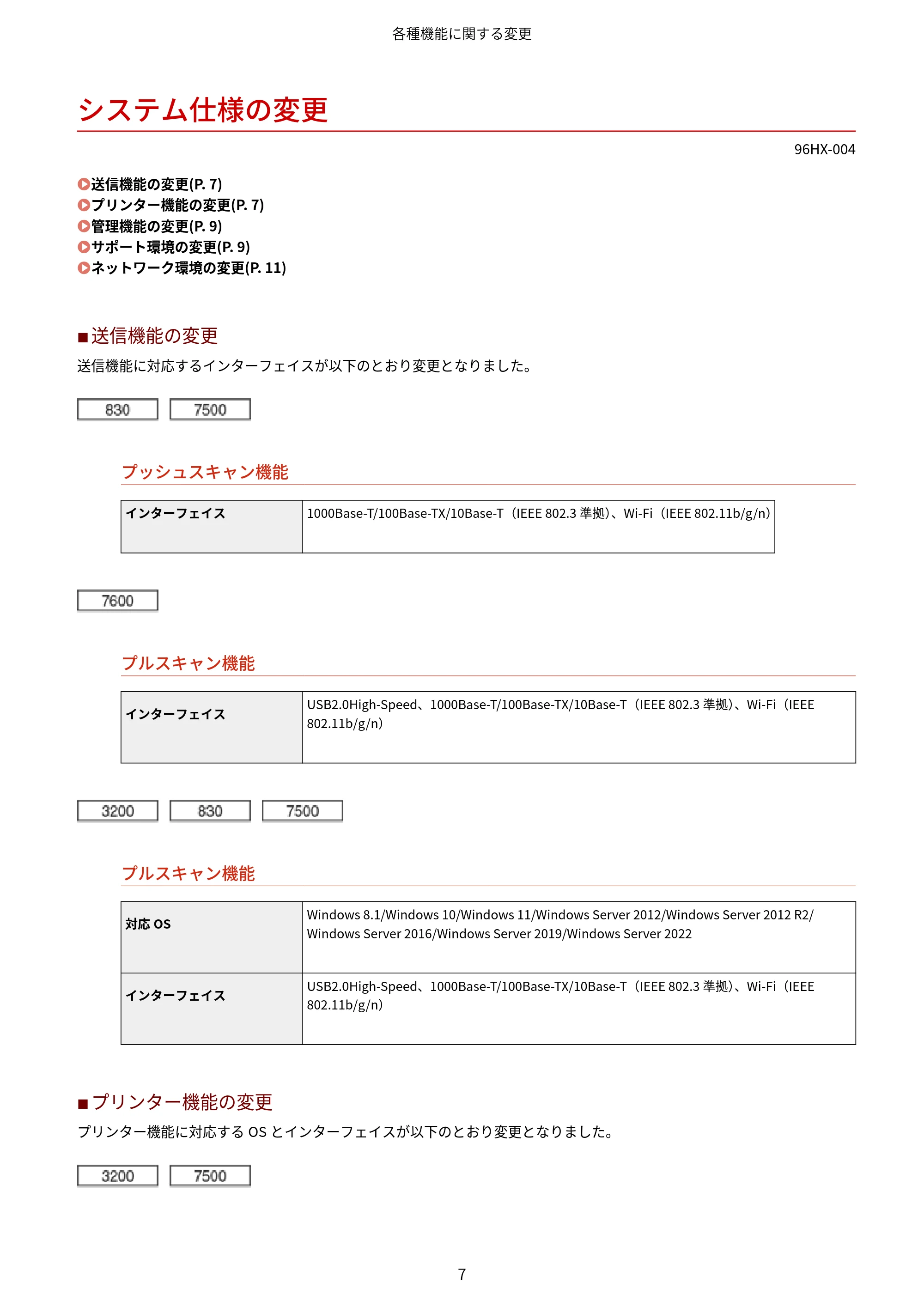 キヤノン MF7525F / MF7625F / MF832Cdw ユーザーズガイド （V3.11以降の機能追加分） 2023年10月12日掲載（PDF：358KB） — システム仕様の変更 — 原本ページ — 9ページ