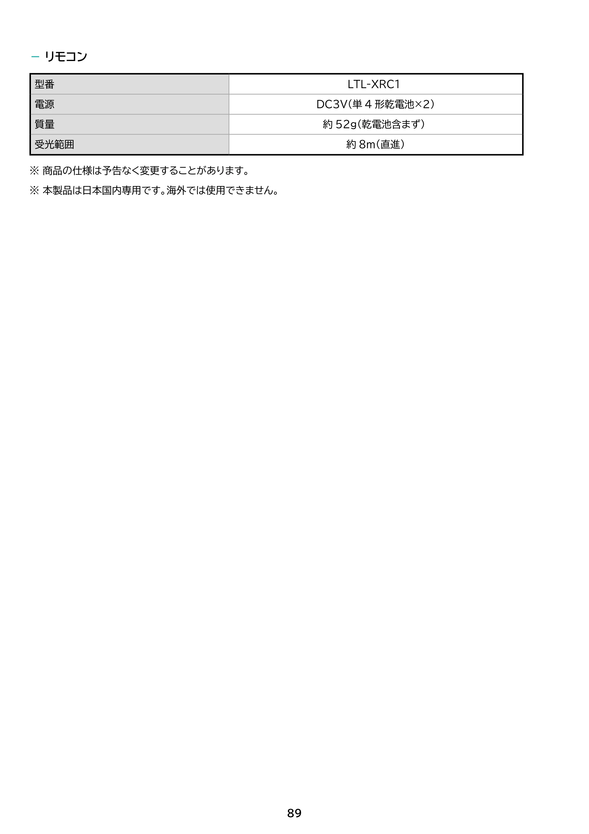 アイリスオーヤマ LTL-24WG-F1 取扱説明書 — 原本ページ — 89ページ