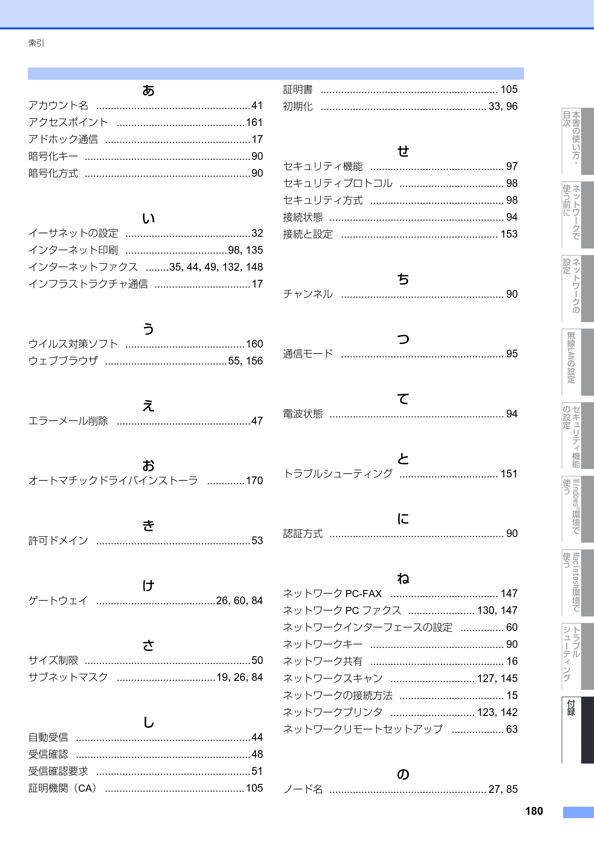 ブラザー MFC-9640CW / MFC-9840CDW ネットワーク取扱説明書 — 原本ページ — 181ページ