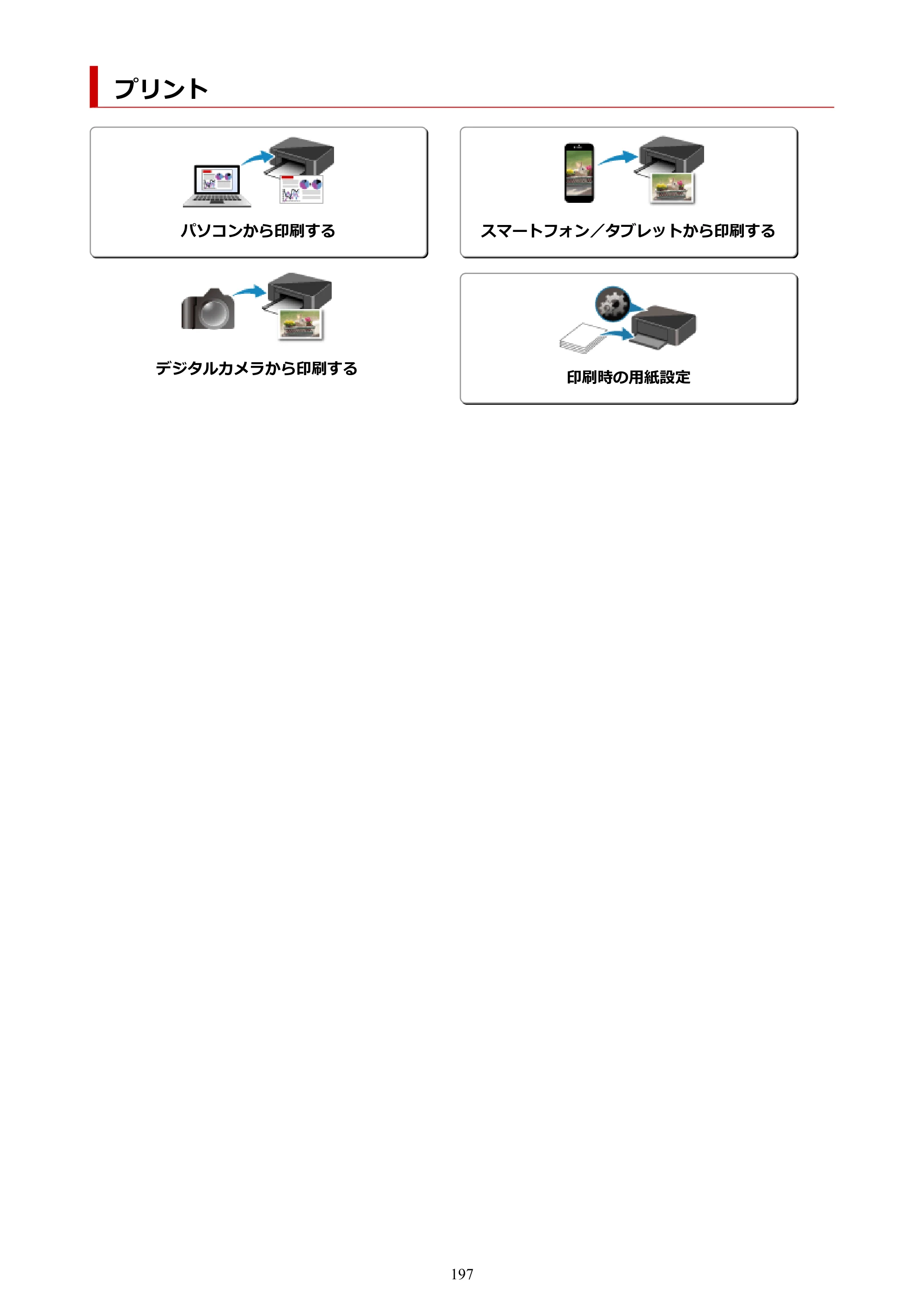キヤノン PIXUS TS7330 オンラインマニュアル PDF版（Windows版） — プリント — 原本ページ — 197ページ