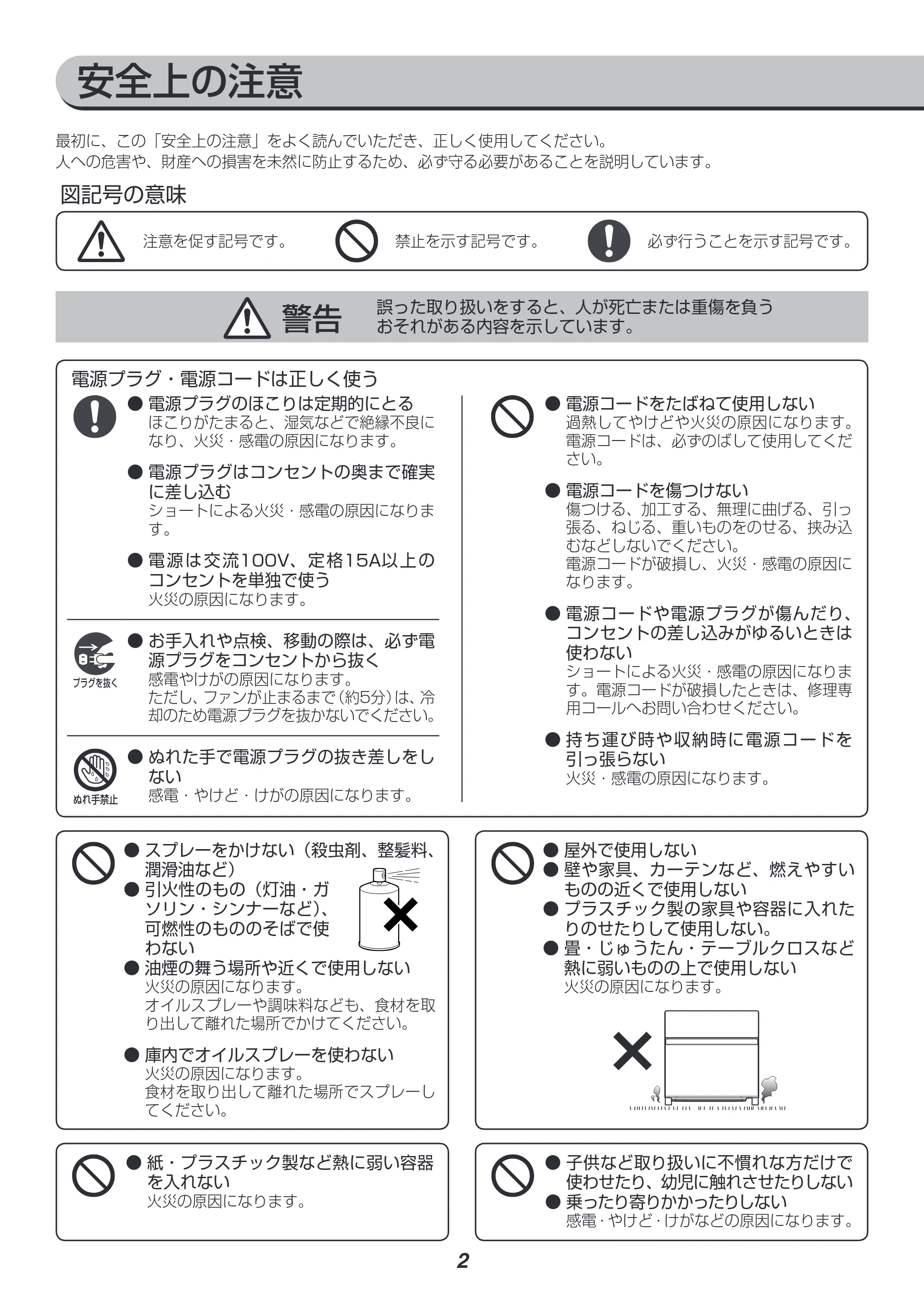 アイリスオーヤマ FVX-M3B 取扱説明書 — 原本ページ — 2ページ