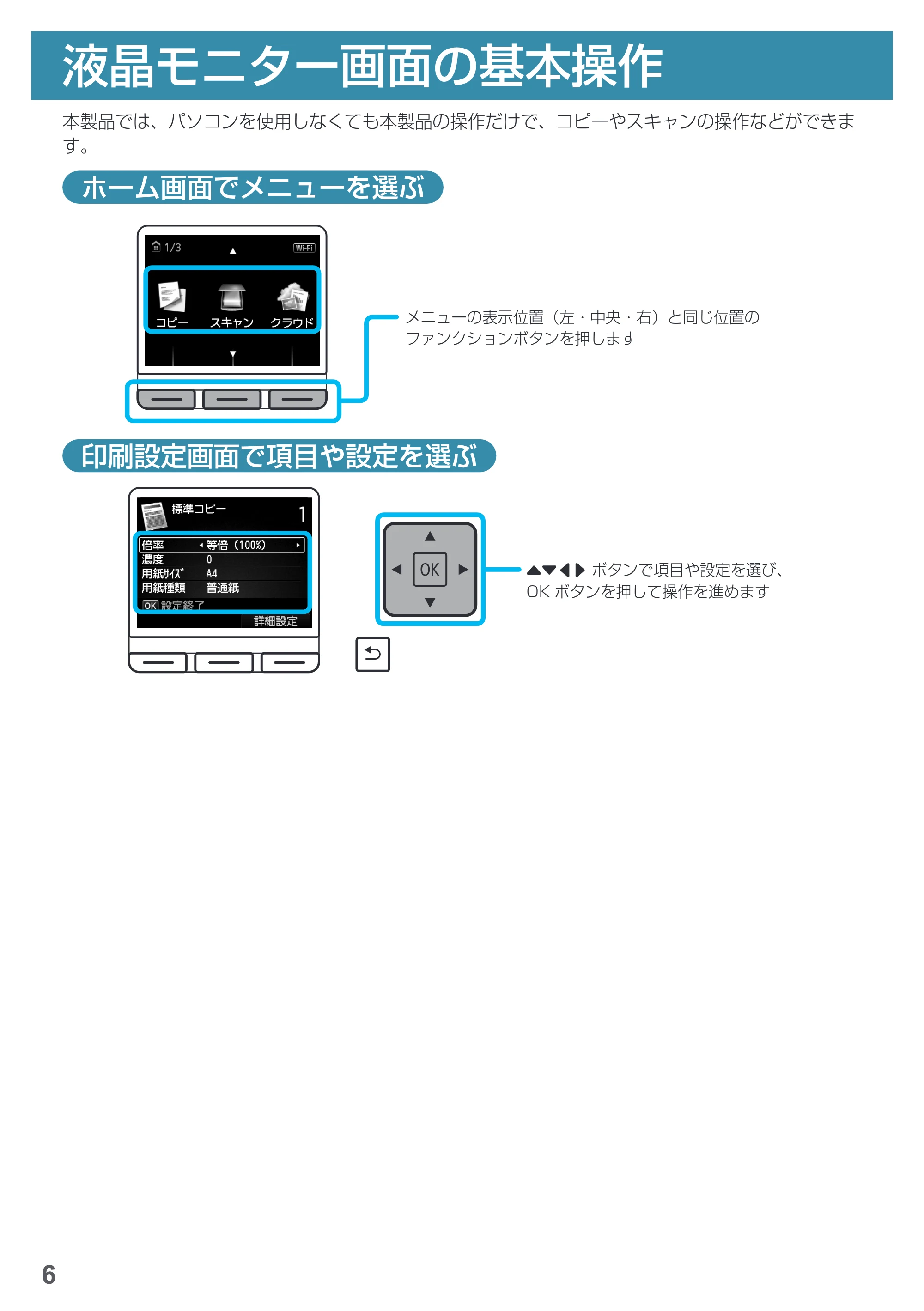 キヤノン PIXUS MG5730 基本操作マニュアル（PDF：3.66MB） — 基本の使い方 — 原本ページ — 8ページ