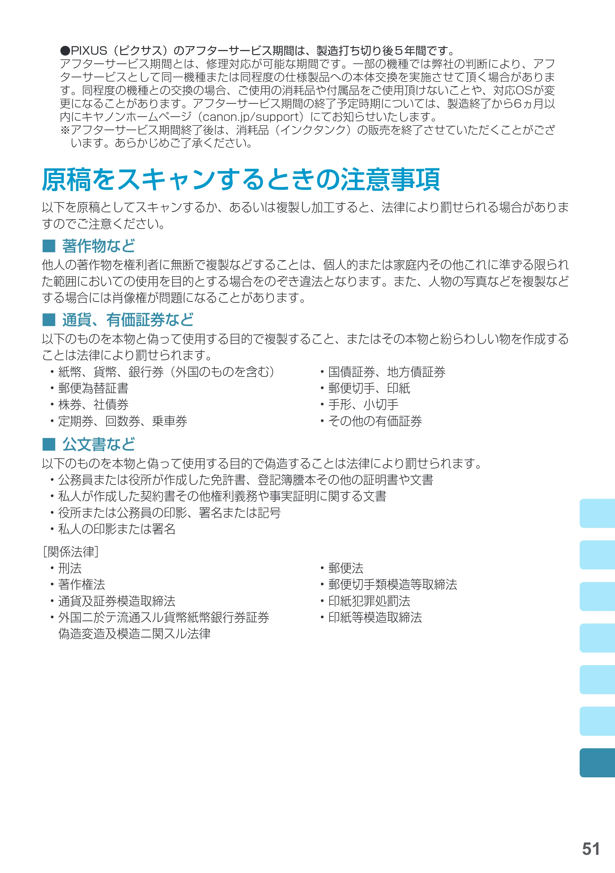 キヤノン PIXUS MG5730 基本操作マニュアル（PDF：3.66MB） — 付録 — 原本ページ — 53ページ