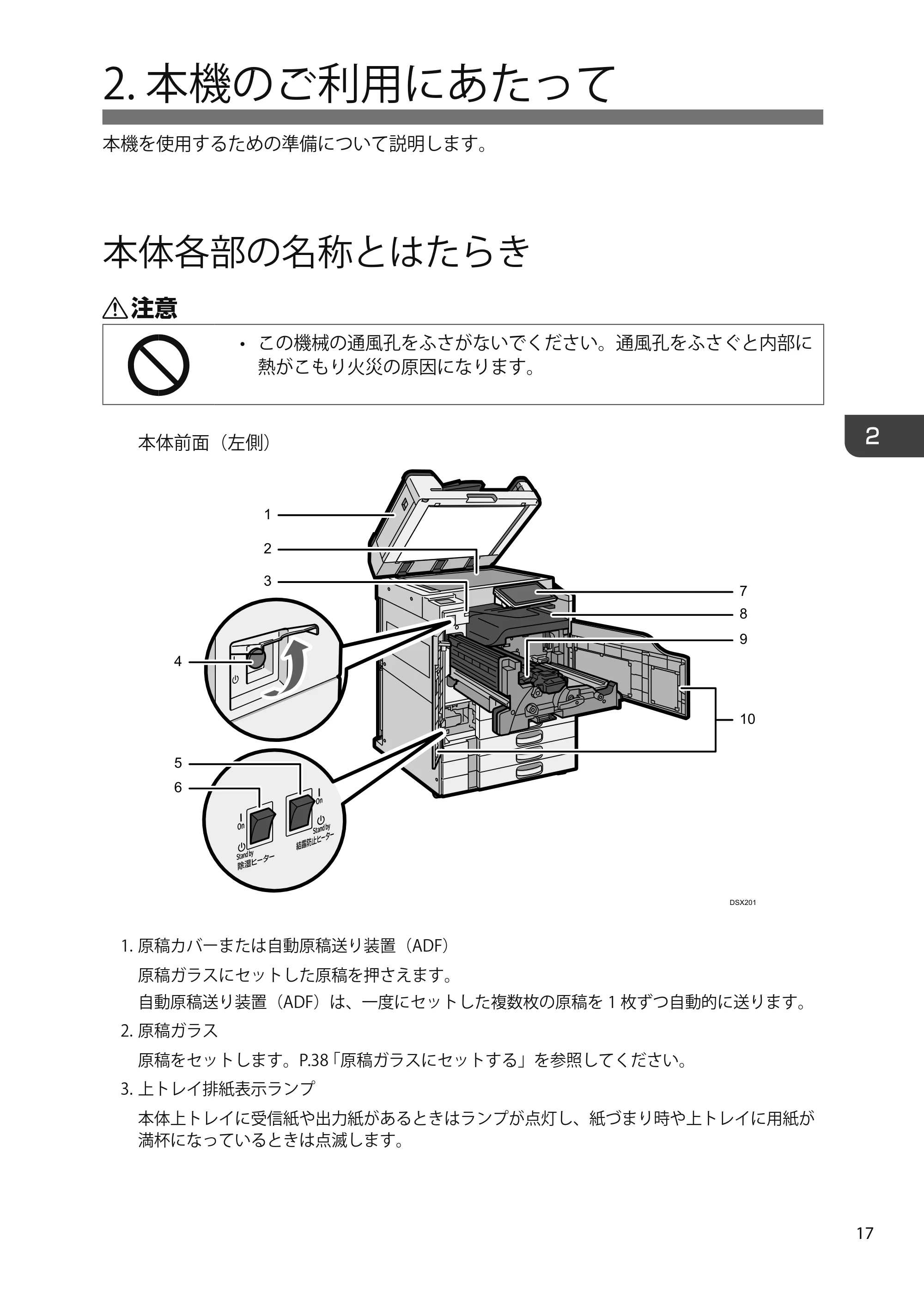 京セラ TASKalfa 4010w TASKalfa 4010w/4011w/4012w ユーザーガイド — 2.UserGuide_Chapter_Getting_Started-JA — 原本ページ — 19ページ