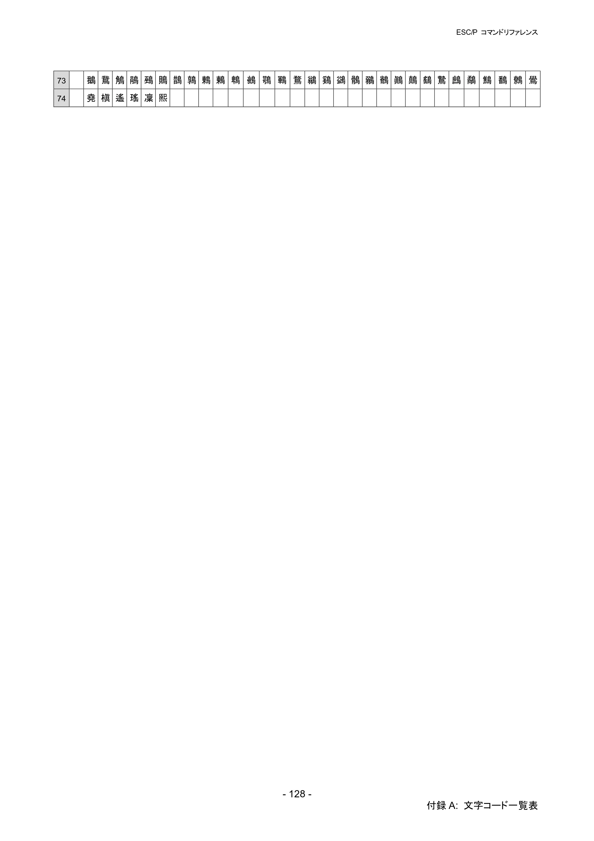 ブラザー RJ-4030 / RJ-4030Ai / RJ-4040 ESC/Pコマンドリファレンス — 原本ページ — 134ページ