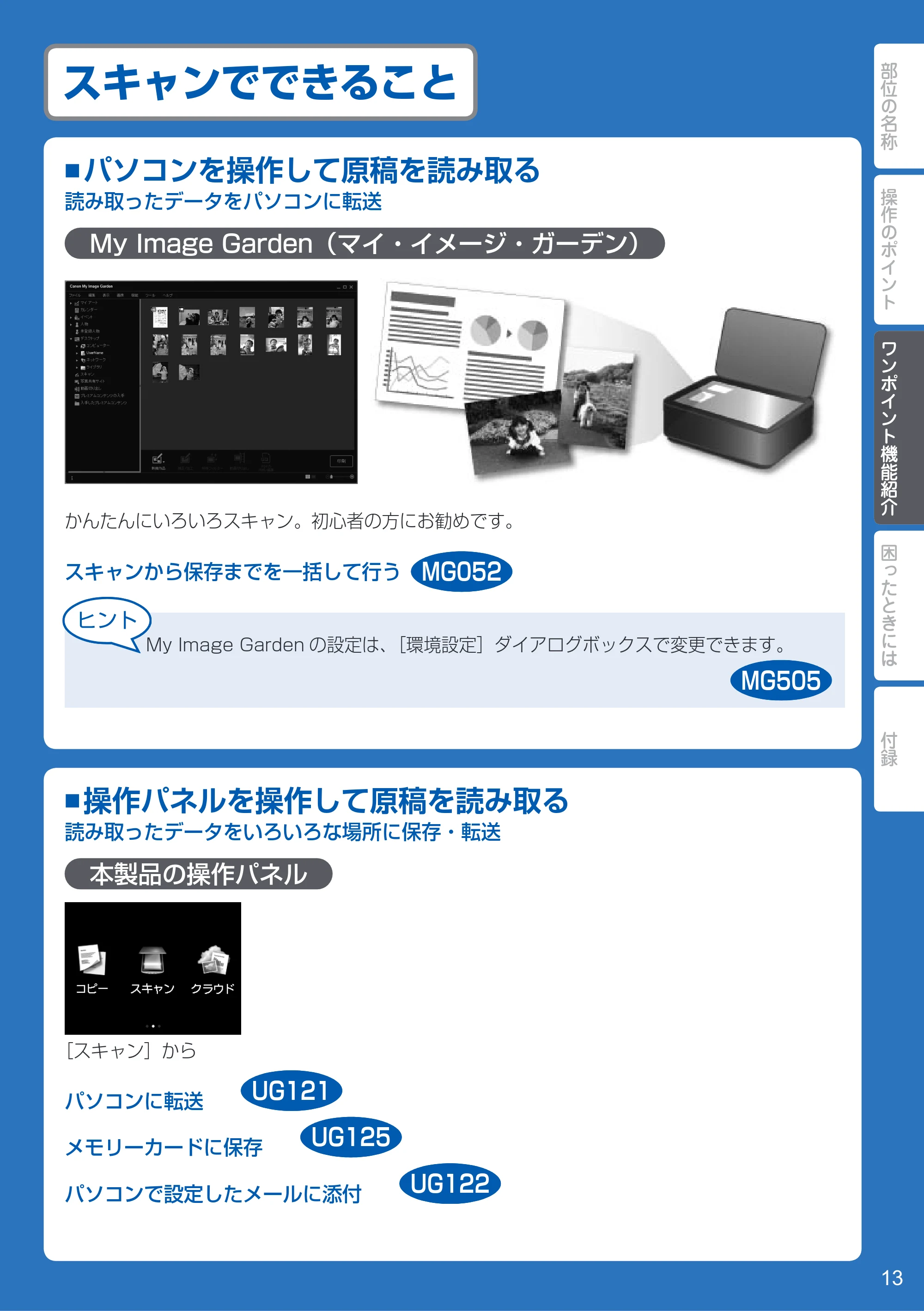 キヤノン PIXUS MG7130 PIXUS 早わかり(PDF:5.88MB) — スキャンでできること — 原本ページ — 15ページ