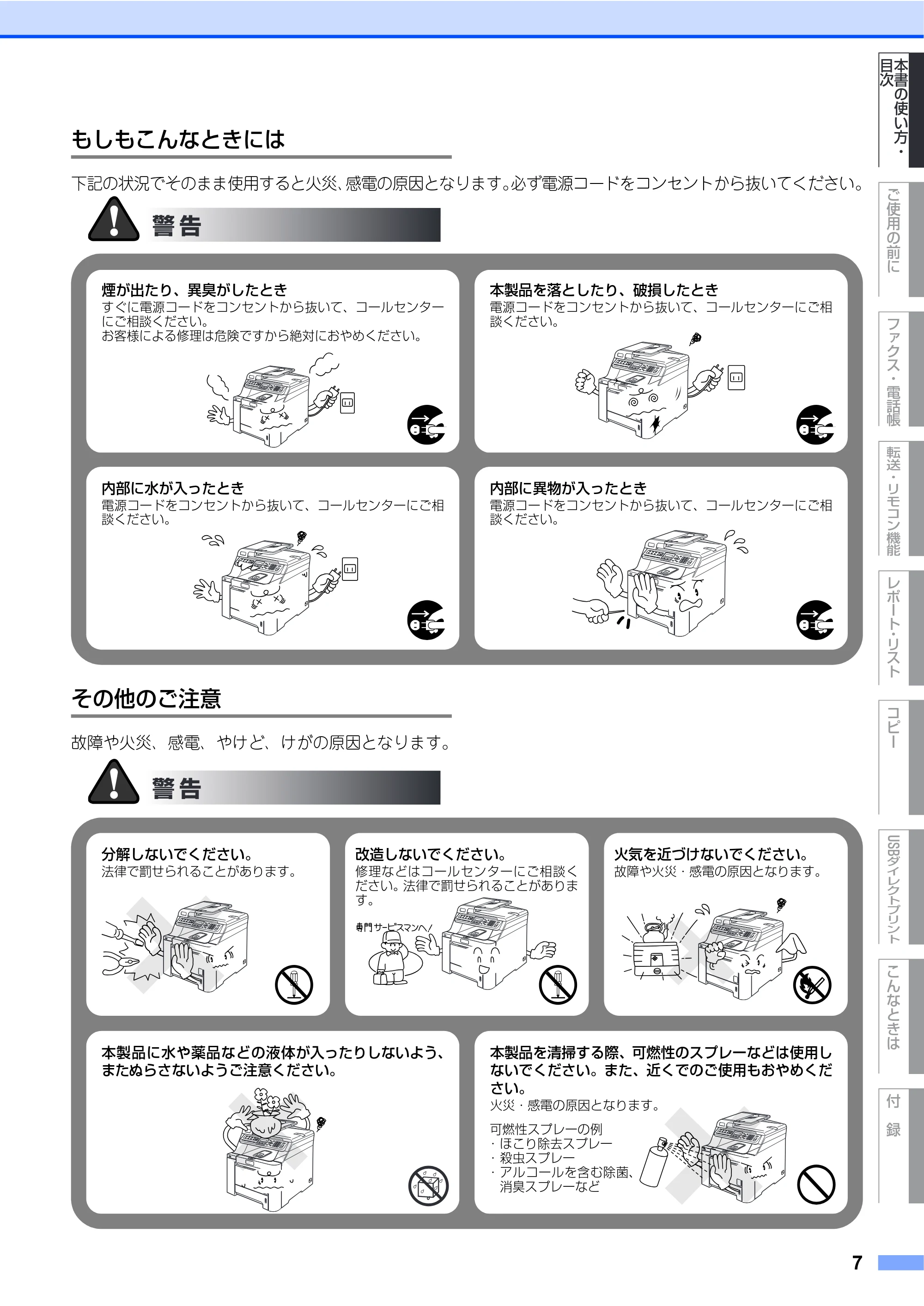ブラザー MFC-9440CN 取扱説明書(本体) — 原本ページ — 7ページ