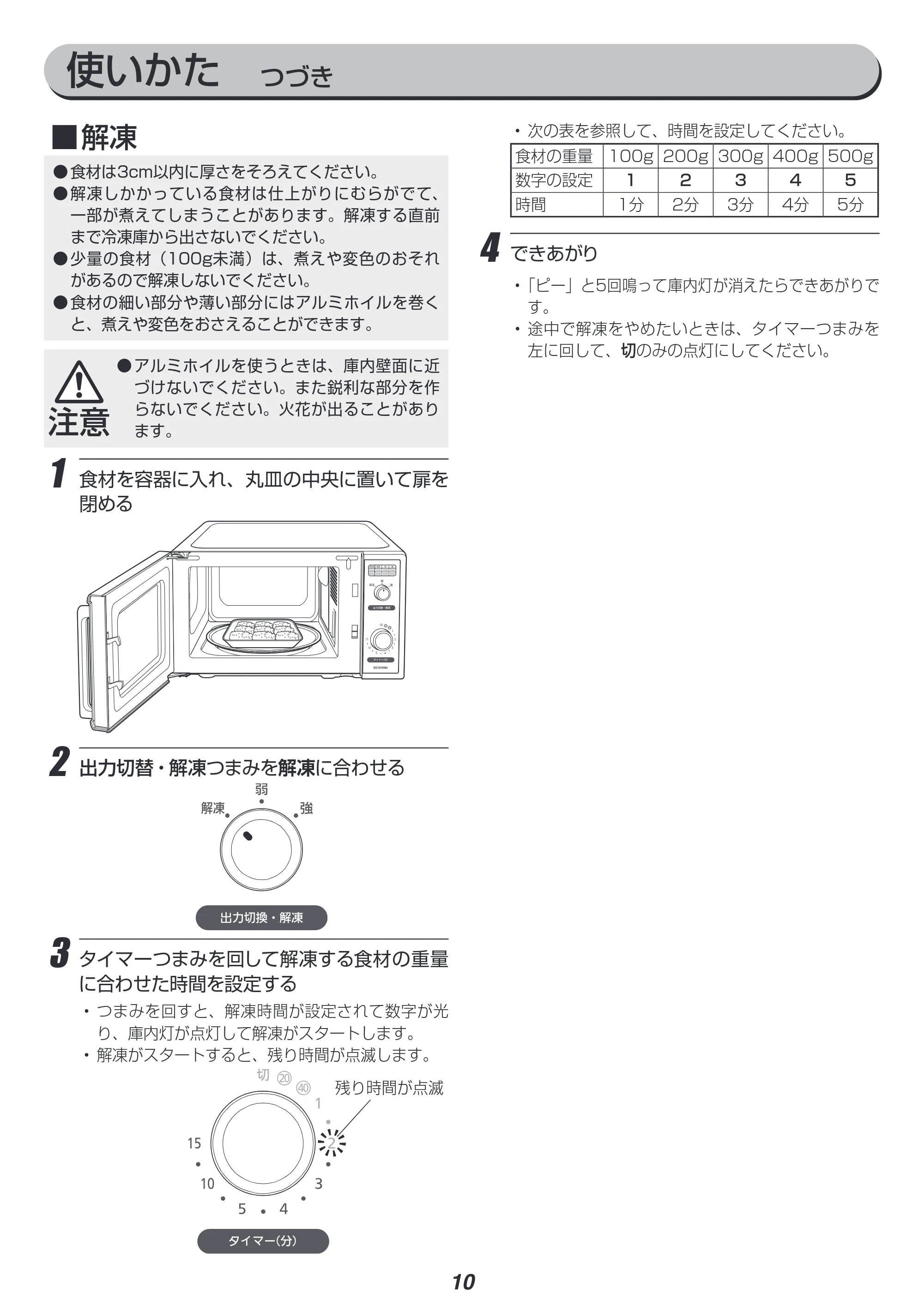 アイリスオーヤマ IMB-RT17-AA 取扱説明書 — 原本ページ — 10ページ