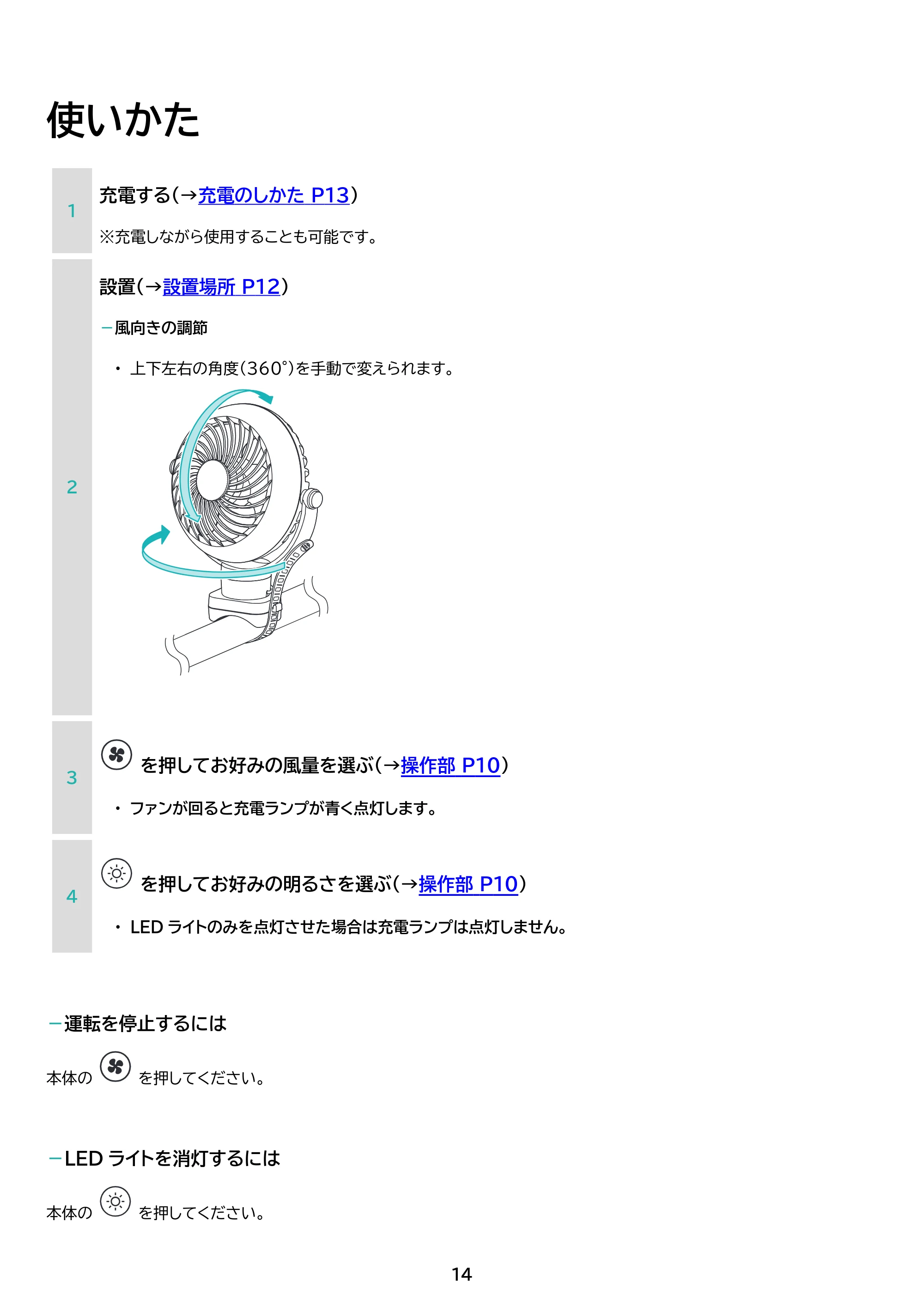 アイリスオーヤマ PF-B2501 取扱説明書 — 原本ページ — 14ページ