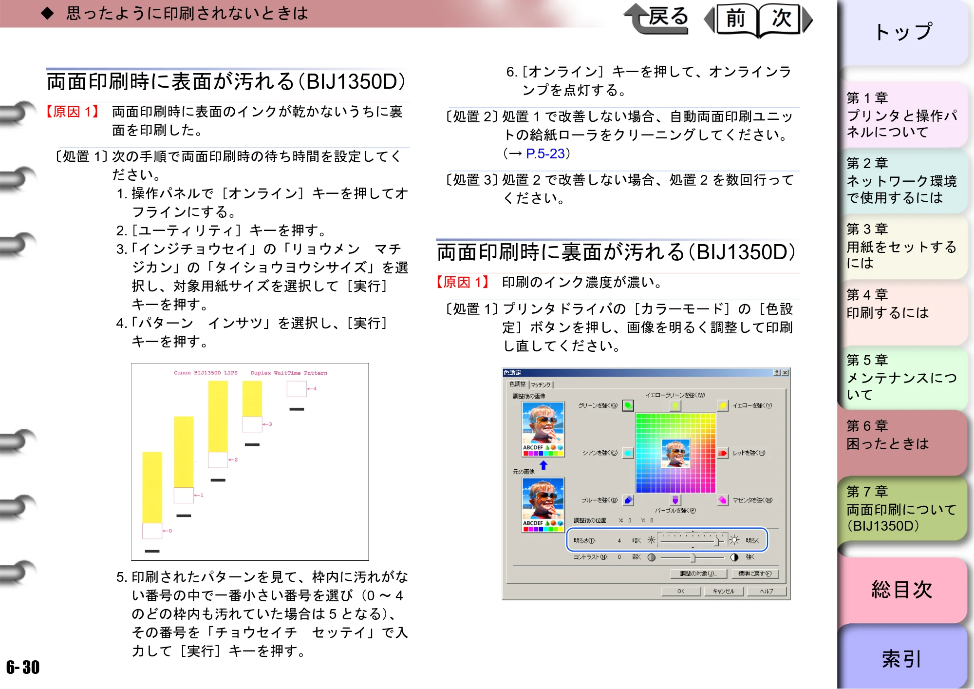 キヤノン BIJ2350/BIJ1350/BIJ1350D ユーザーズガイド（GARO編） （PDF形式／15.75Mバイト） — 表面が汚れる（BIJ1350D） — 原本ページ — 170ページ