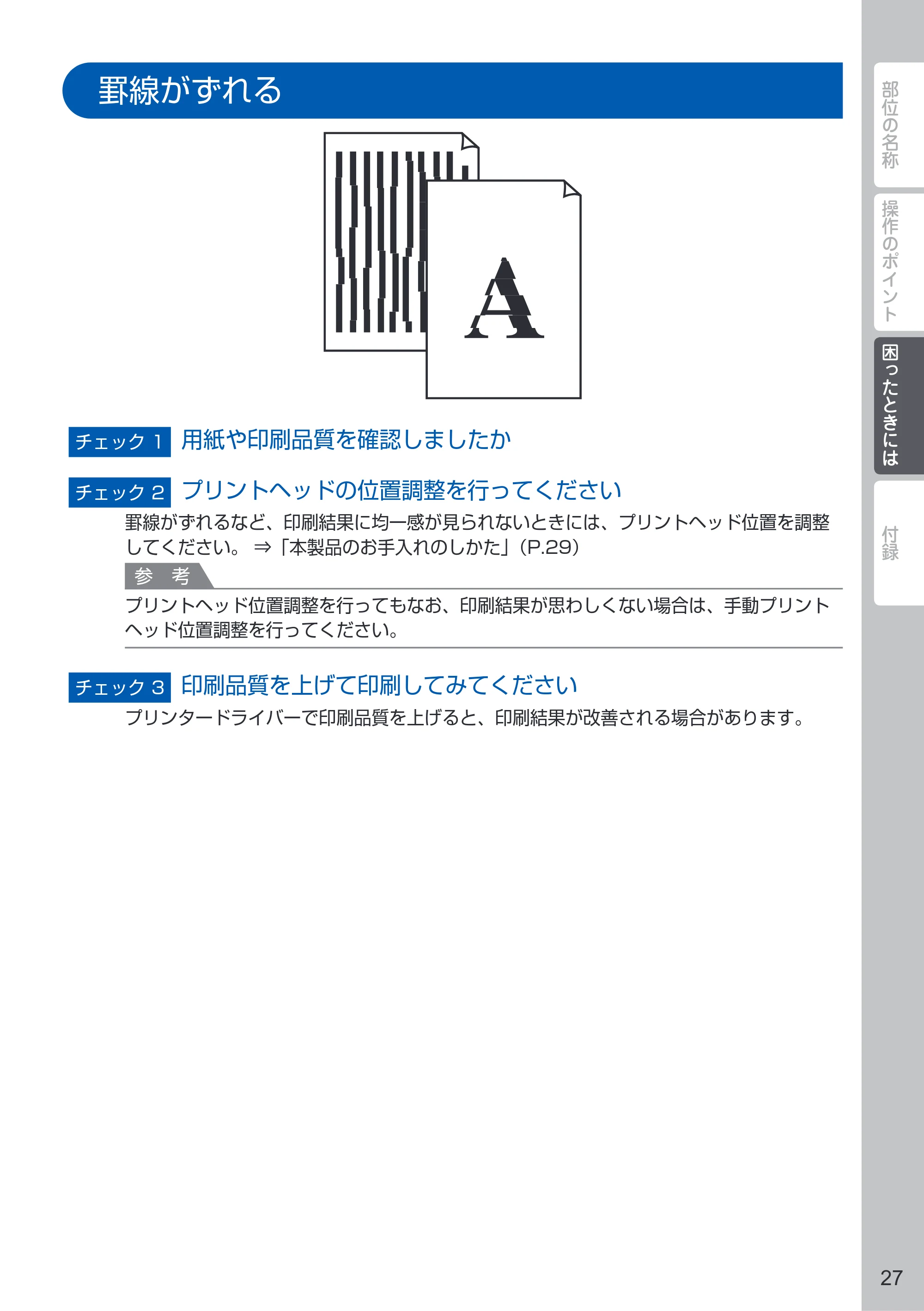 キヤノン PIXUS PRO-10S / PIXUS PRO-100S PIXUS早わかり（PDF：3.41MB） — 罫線がずれる — 原本ページ — 29ページ