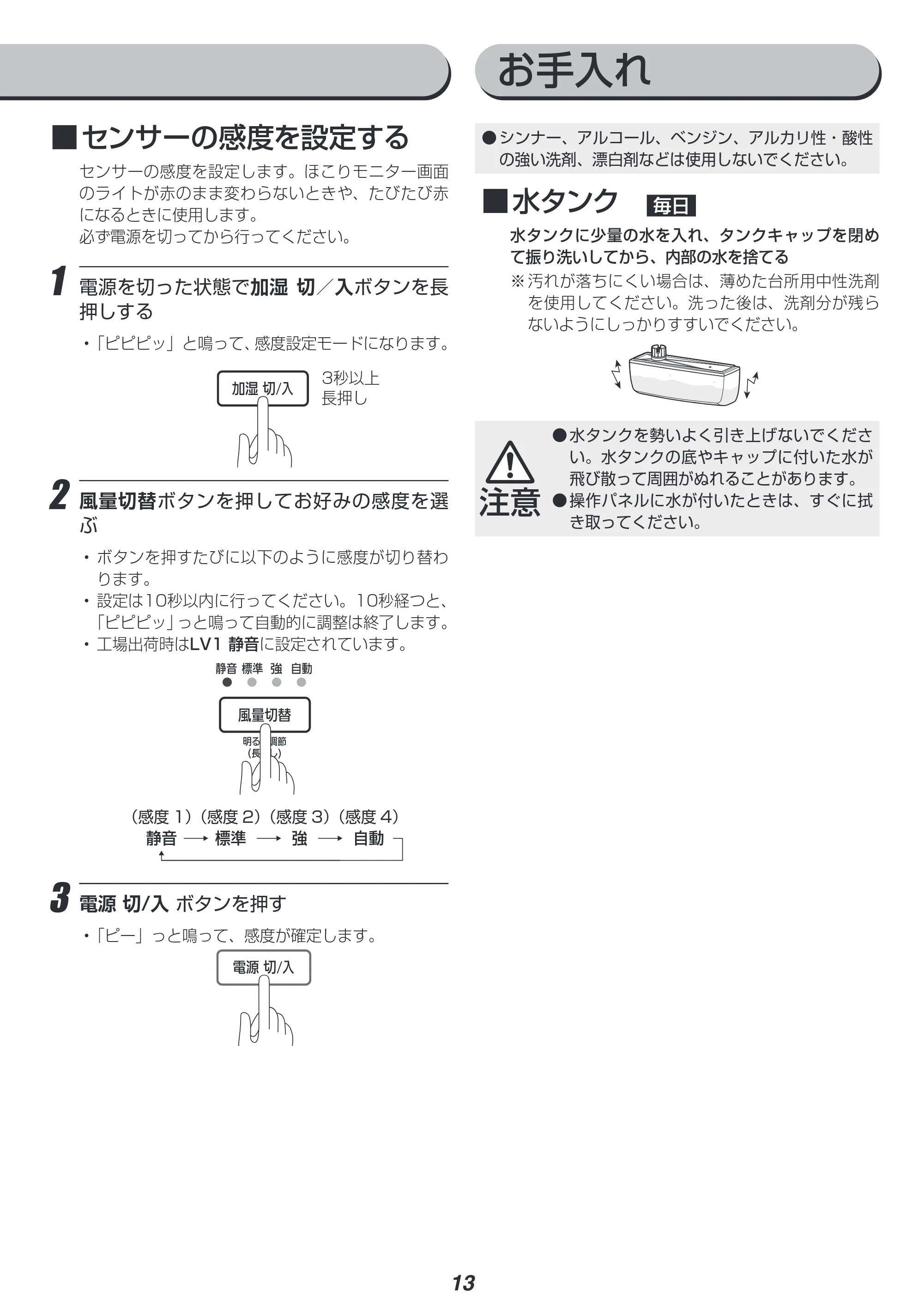 アイリスオーヤマ HXF-C40 取扱説明書 — 原本ページ — 13ページ