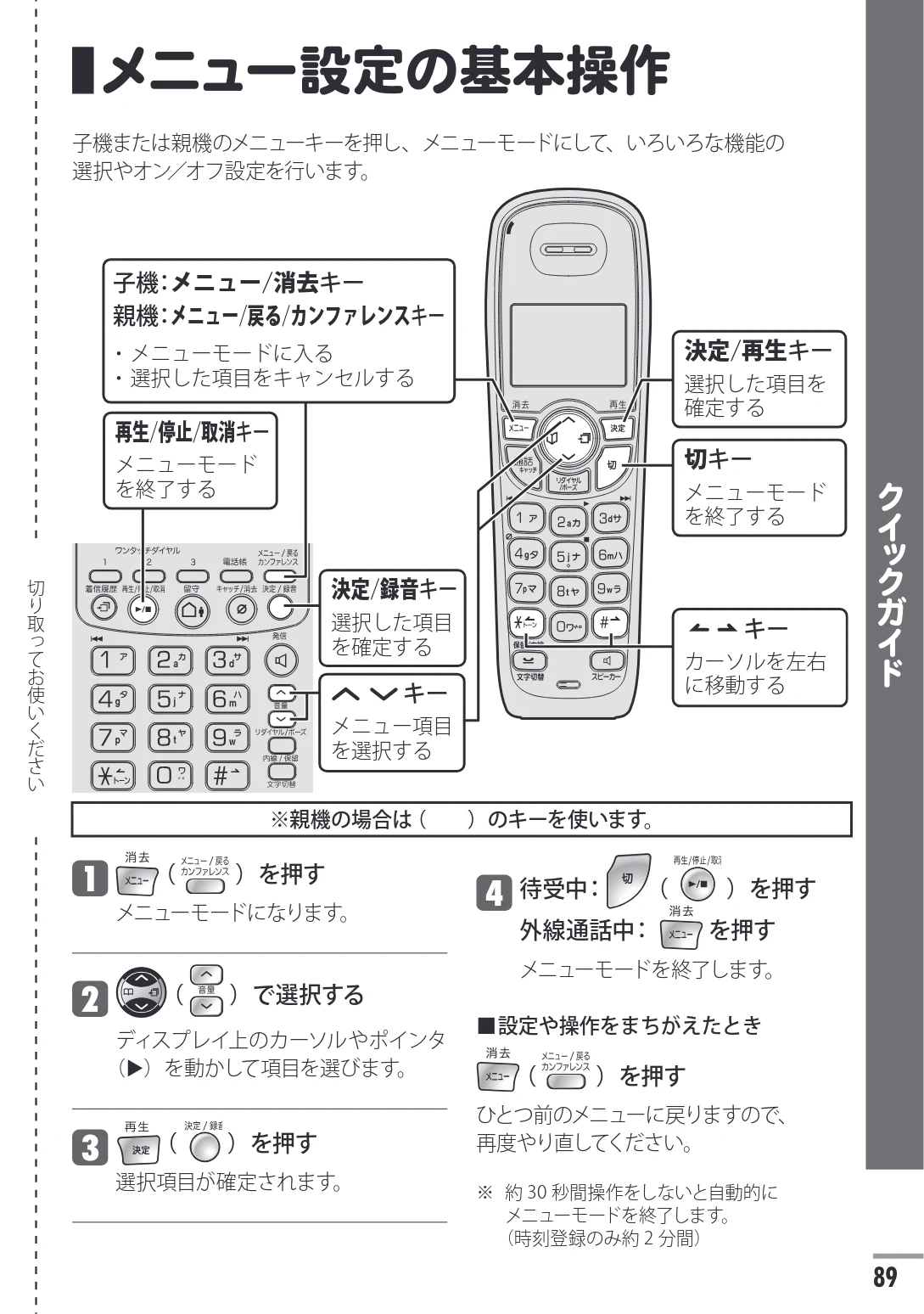 日立 HTE-311 取扱説明書 — クイックガイド — 図版 89-1 — 89ページ