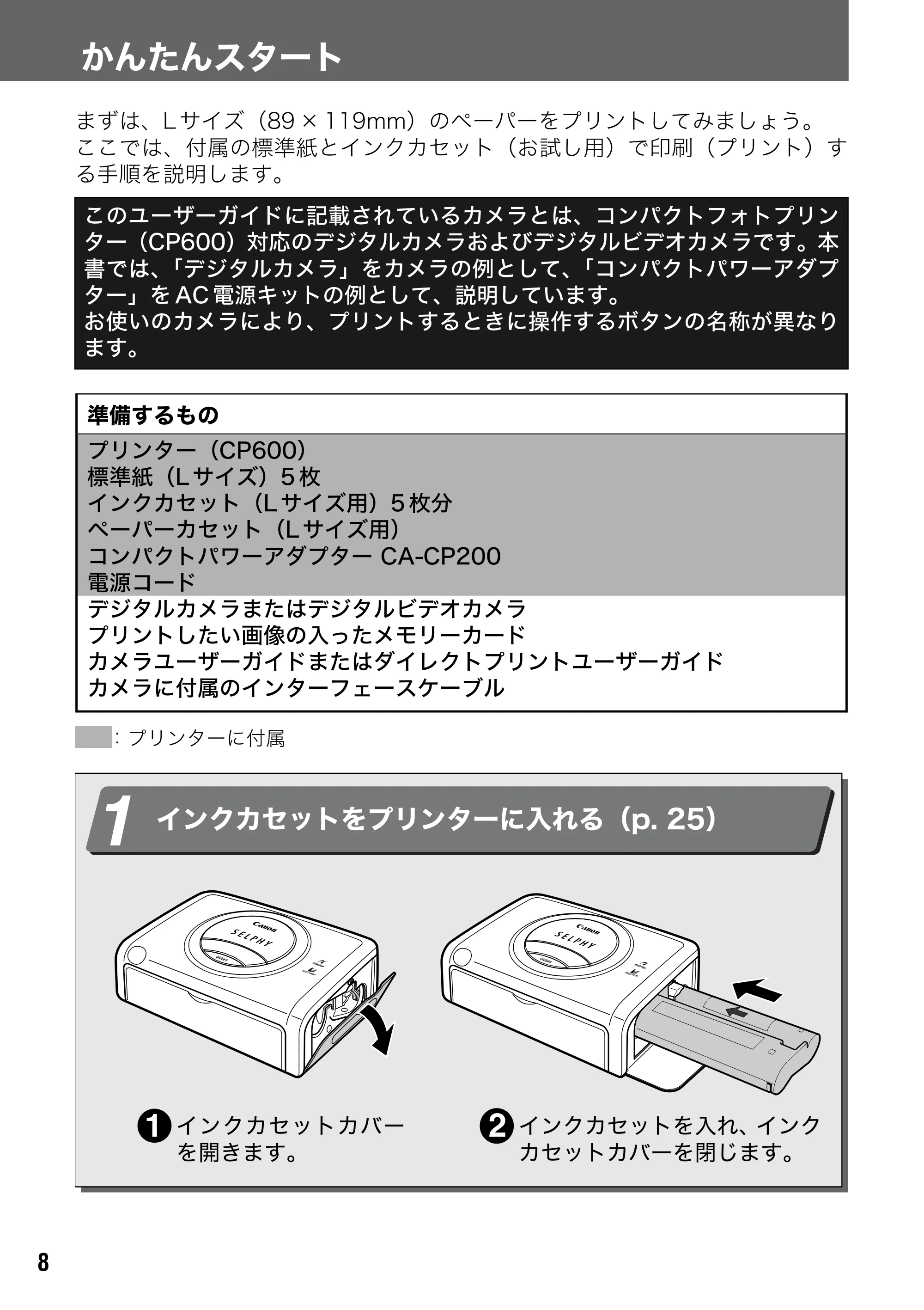 キヤノン SELPHY CP600 ユーザーガイド (PDF形式/2.23Mバイト) — 原本ページ — 10ページ