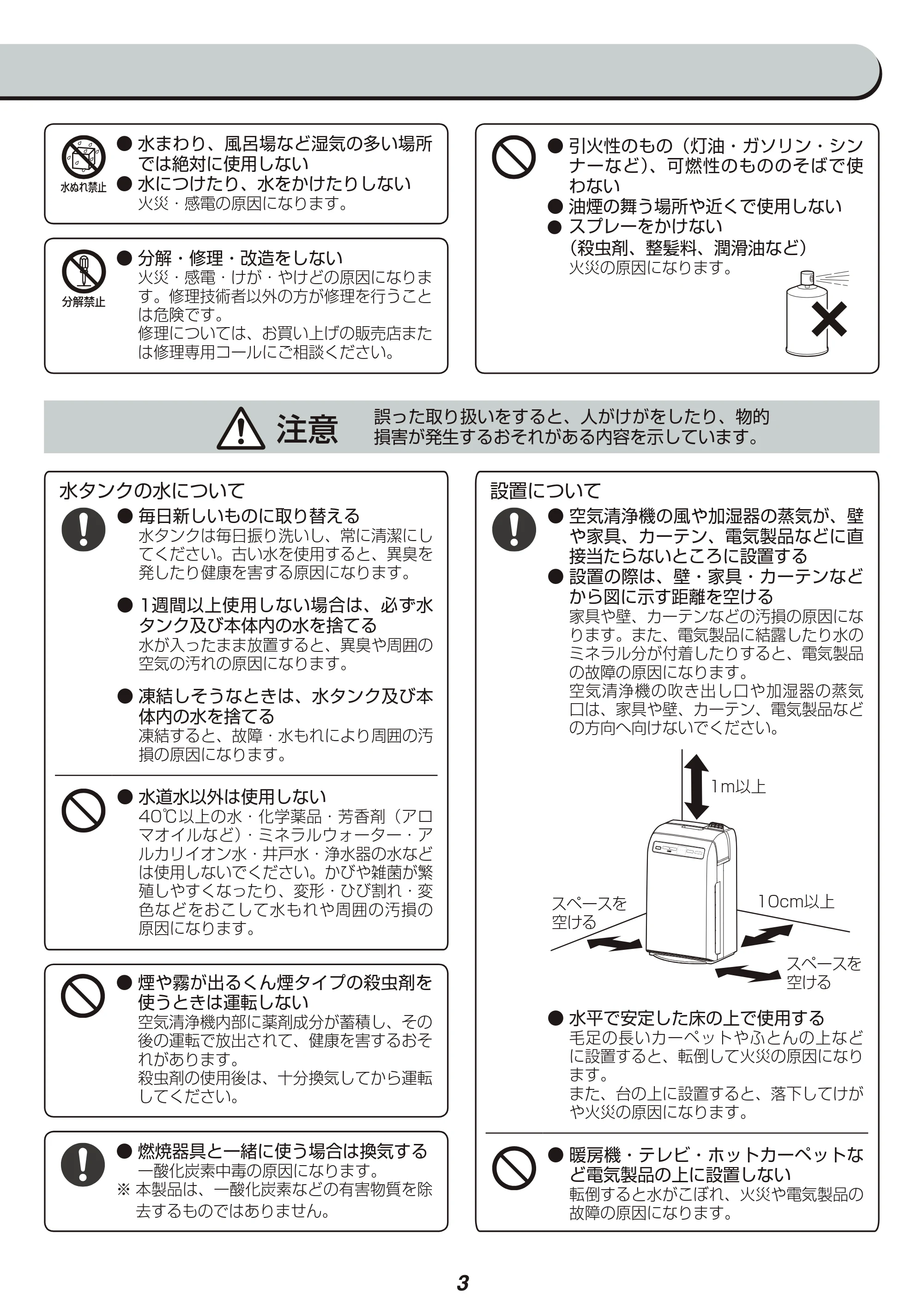 アイリスオーヤマ HXF-B25 取扱説明書 — 原本ページ — 3ページ