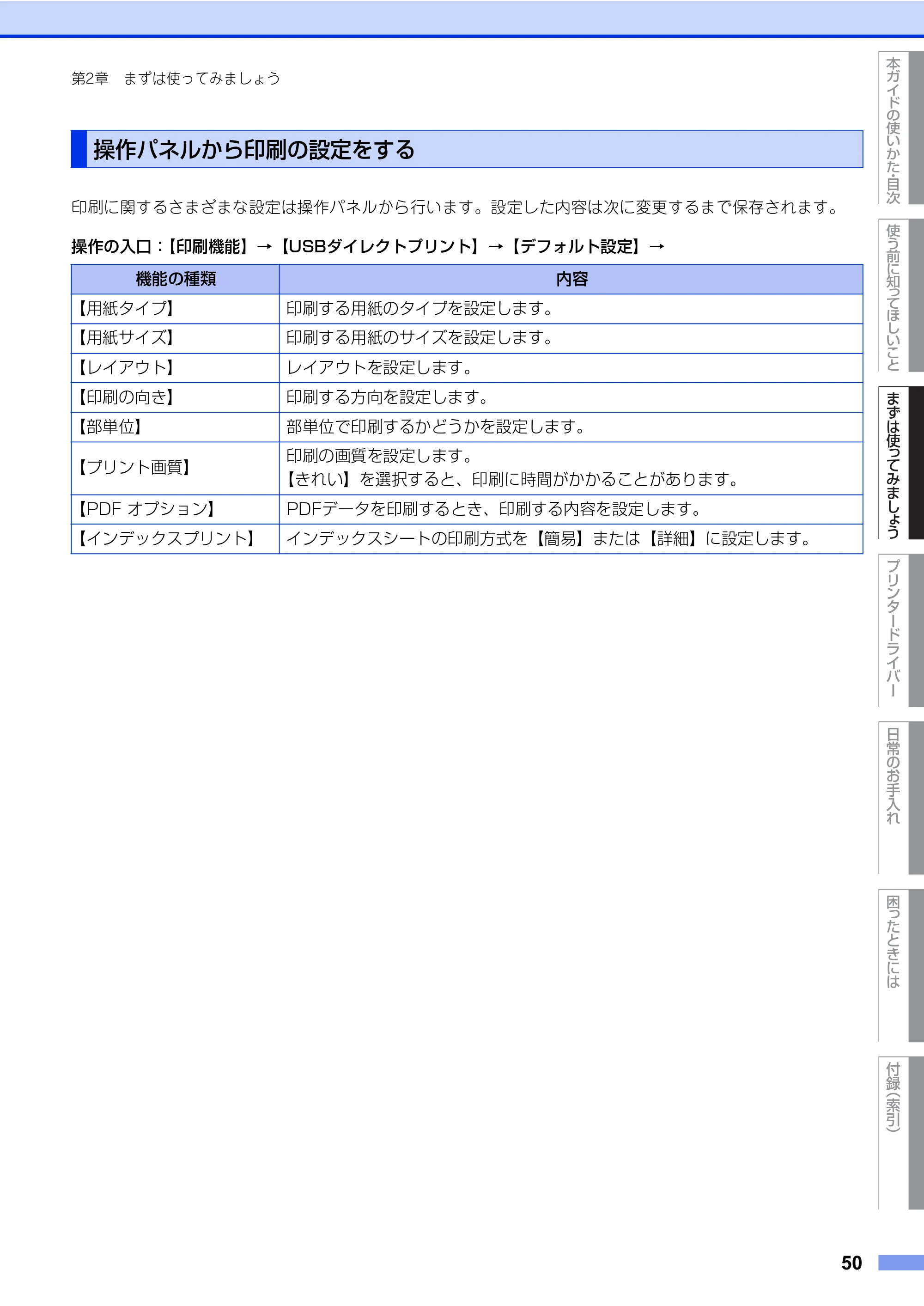 ブラザー HL-L8360CDW / HL-L9310CDW ユーザーズガイド — 原本ページ — 50ページ